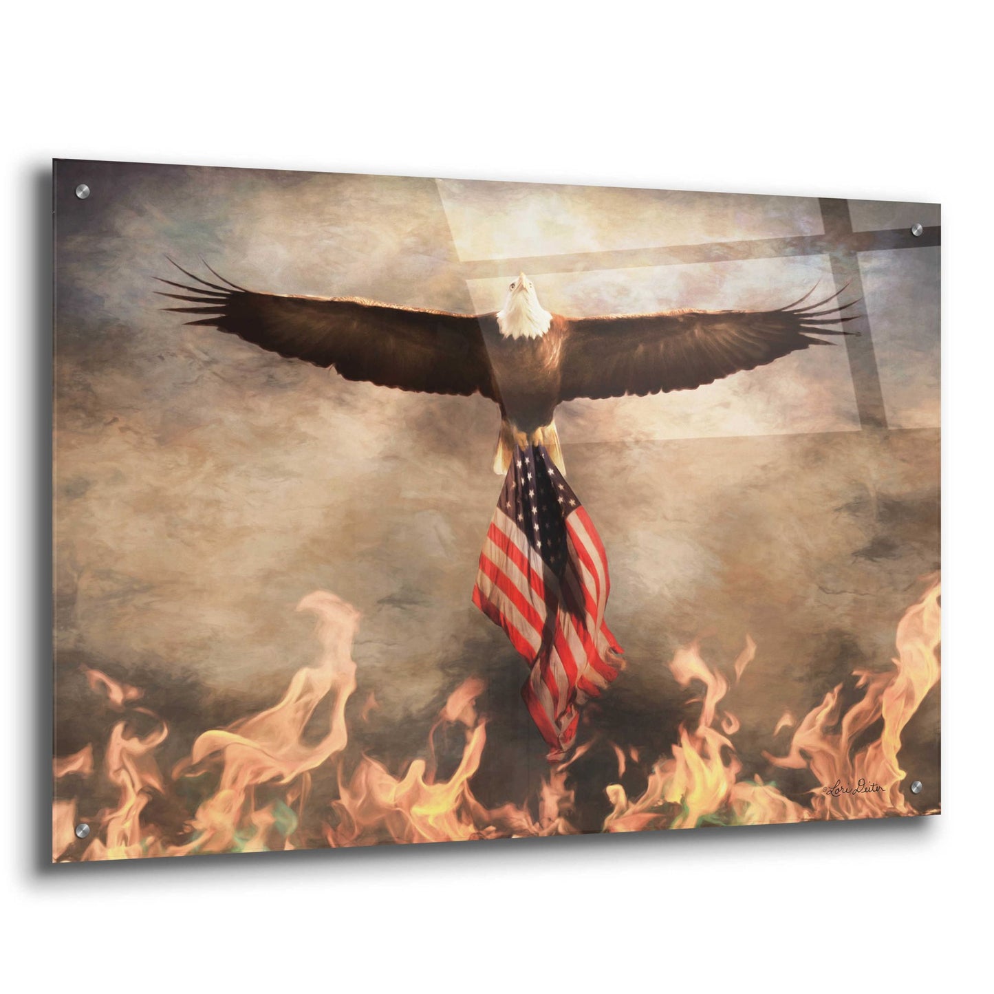 Epic Art 'Blaze of Glory' by Lori Deiter Acrylic Glass Wall Art,36x24