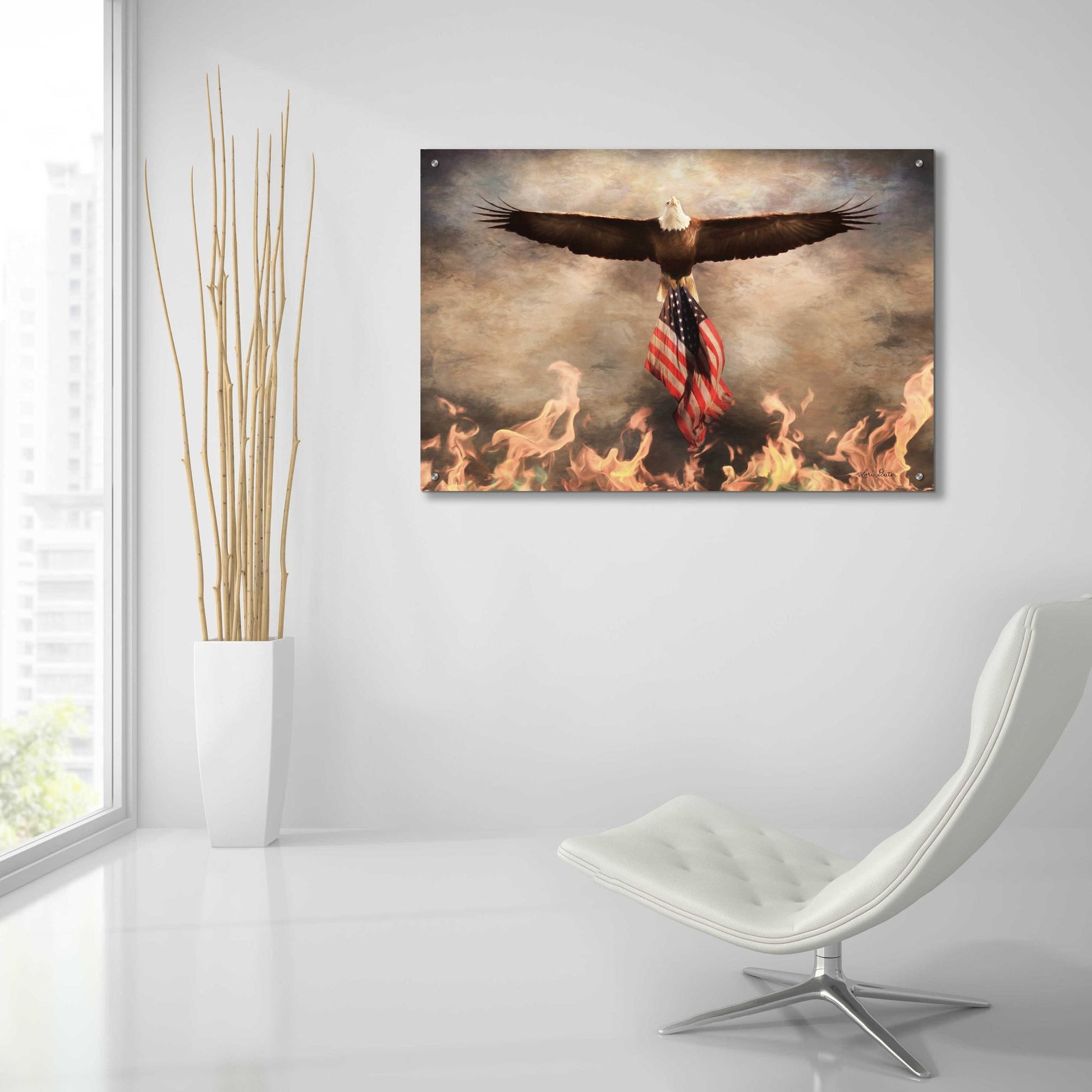 Epic Art 'Blaze of Glory' by Lori Deiter Acrylic Glass Wall Art,36x24