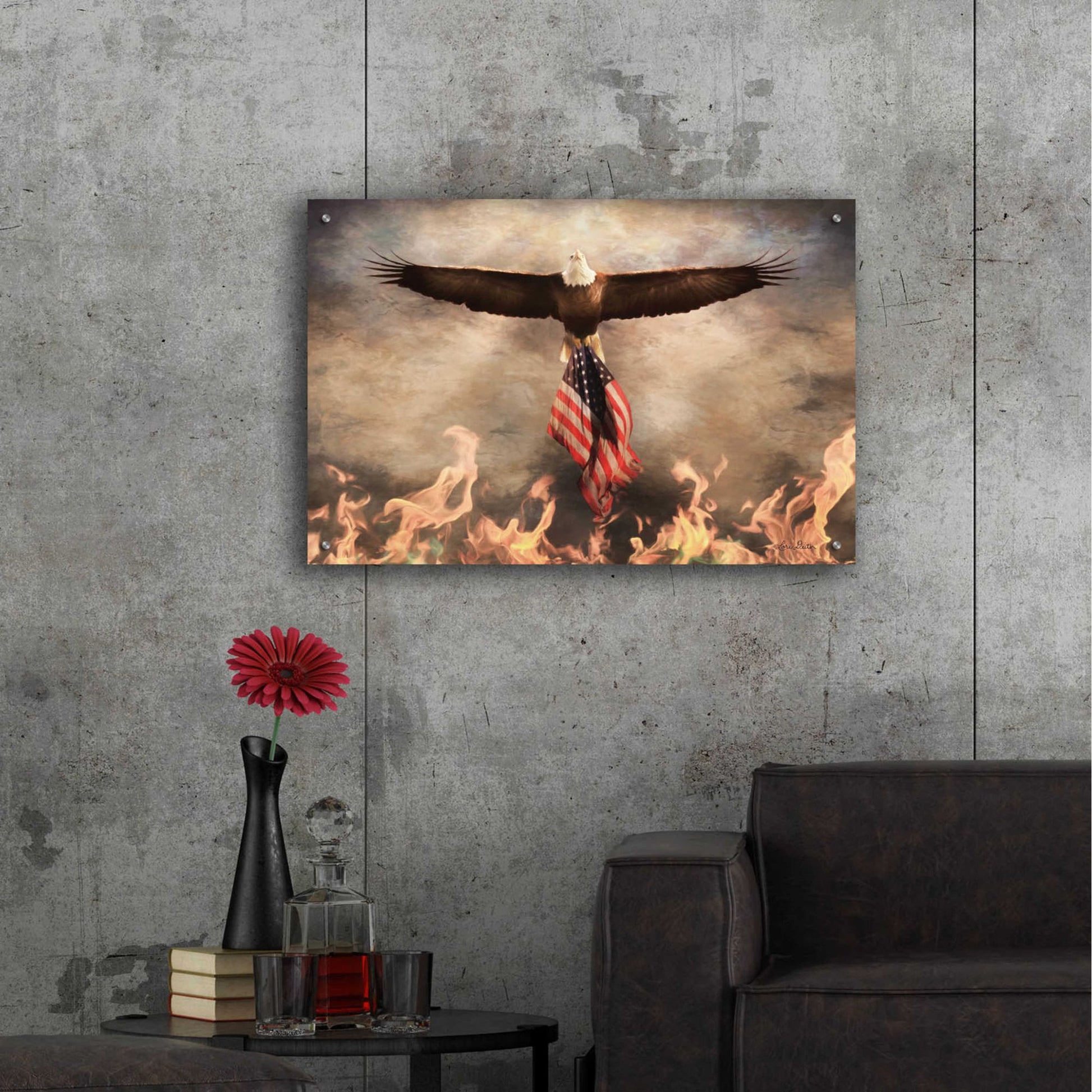 Epic Art 'Blaze of Glory' by Lori Deiter Acrylic Glass Wall Art,36x24