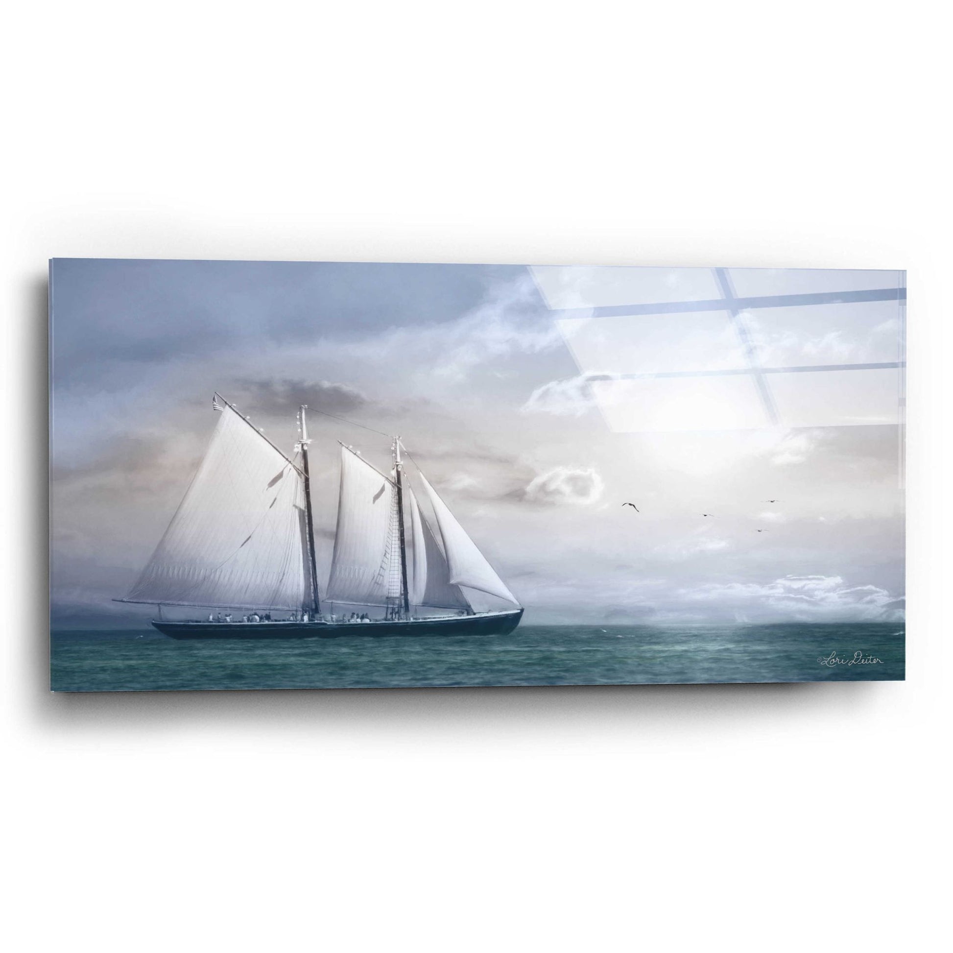 Epic Art 'Adventure on the Seas' by Lori Deiter Acrylic Glass Wall Art,24x12