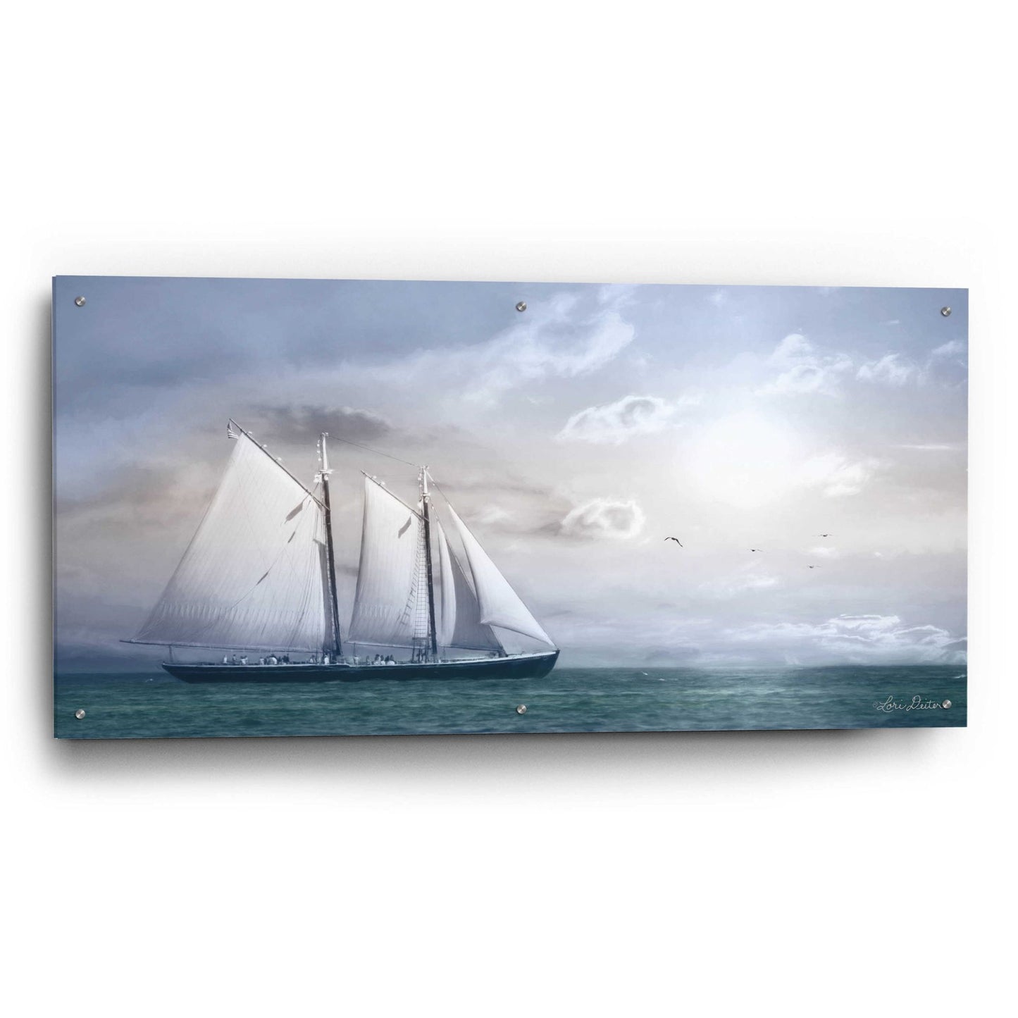 Epic Art 'Adventure on the Seas' by Lori Deiter Acrylic Glass Wall Art,48x24