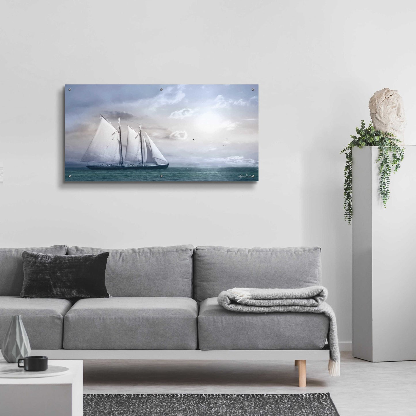 Epic Art 'Adventure on the Seas' by Lori Deiter Acrylic Glass Wall Art,48x24