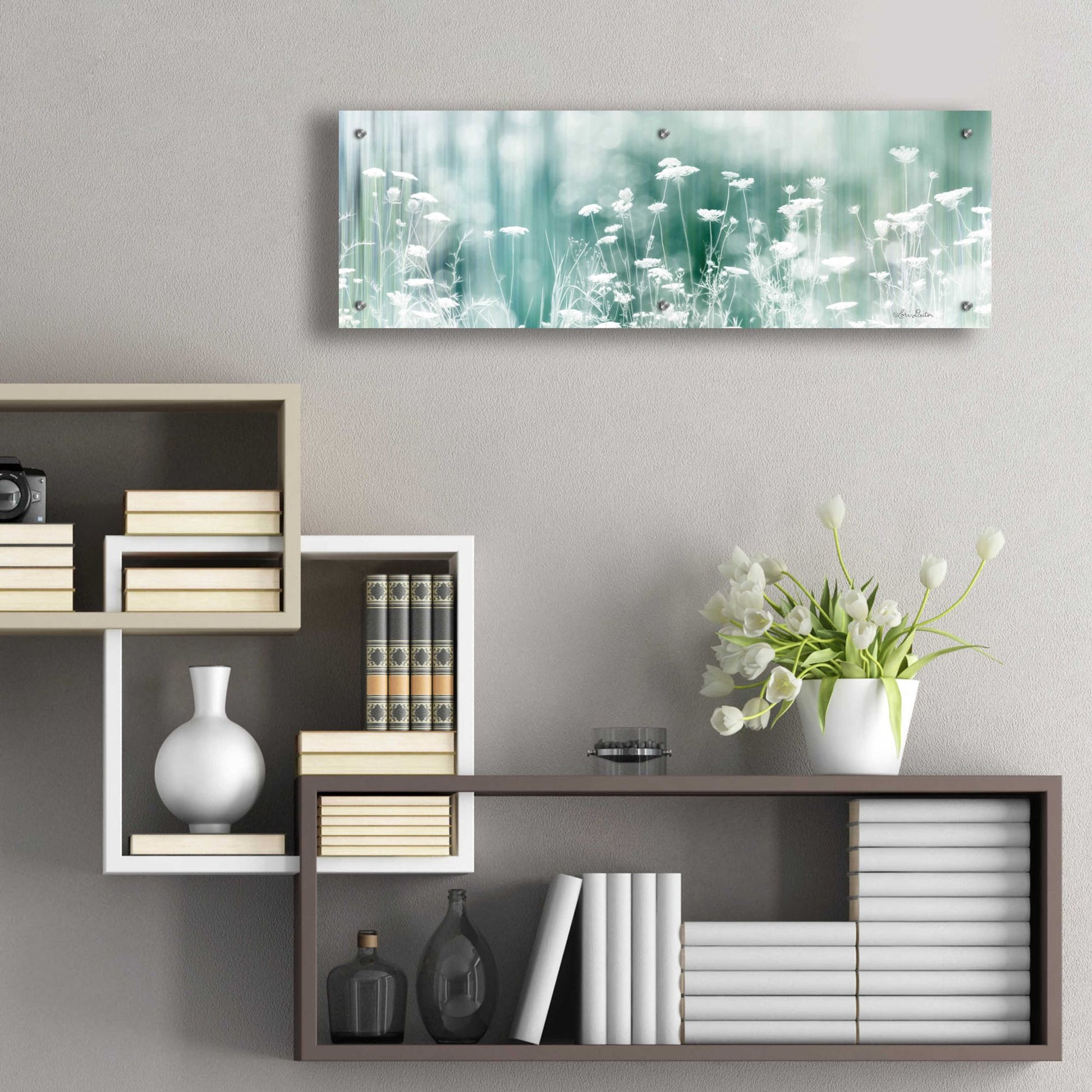 Epic Art 'Dreamy Meadow' by Lori Deiter Acrylic Glass Wall Art,36x12