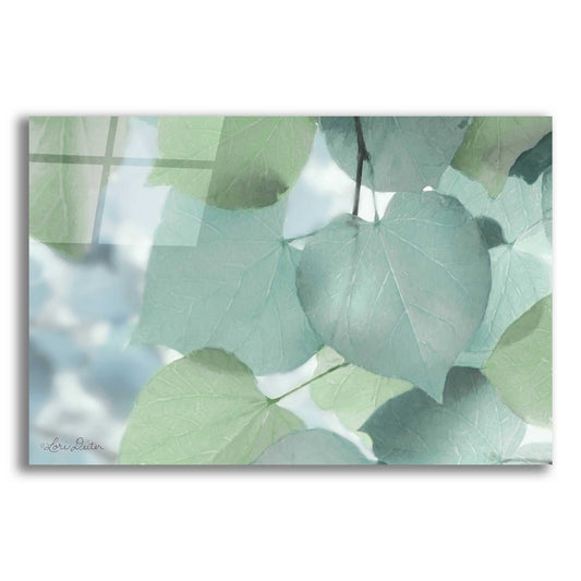 Epic Art 'Aqua Leaves' by Lori Deiter Acrylic Glass Wall Art