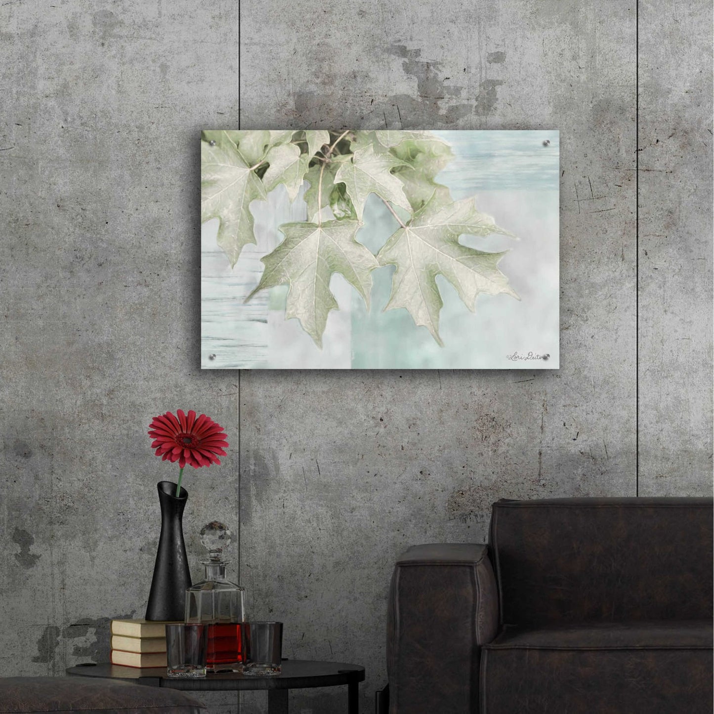 Epic Art 'The Maple Leaves' by Lori Deiter Acrylic Glass Wall Art,36x24