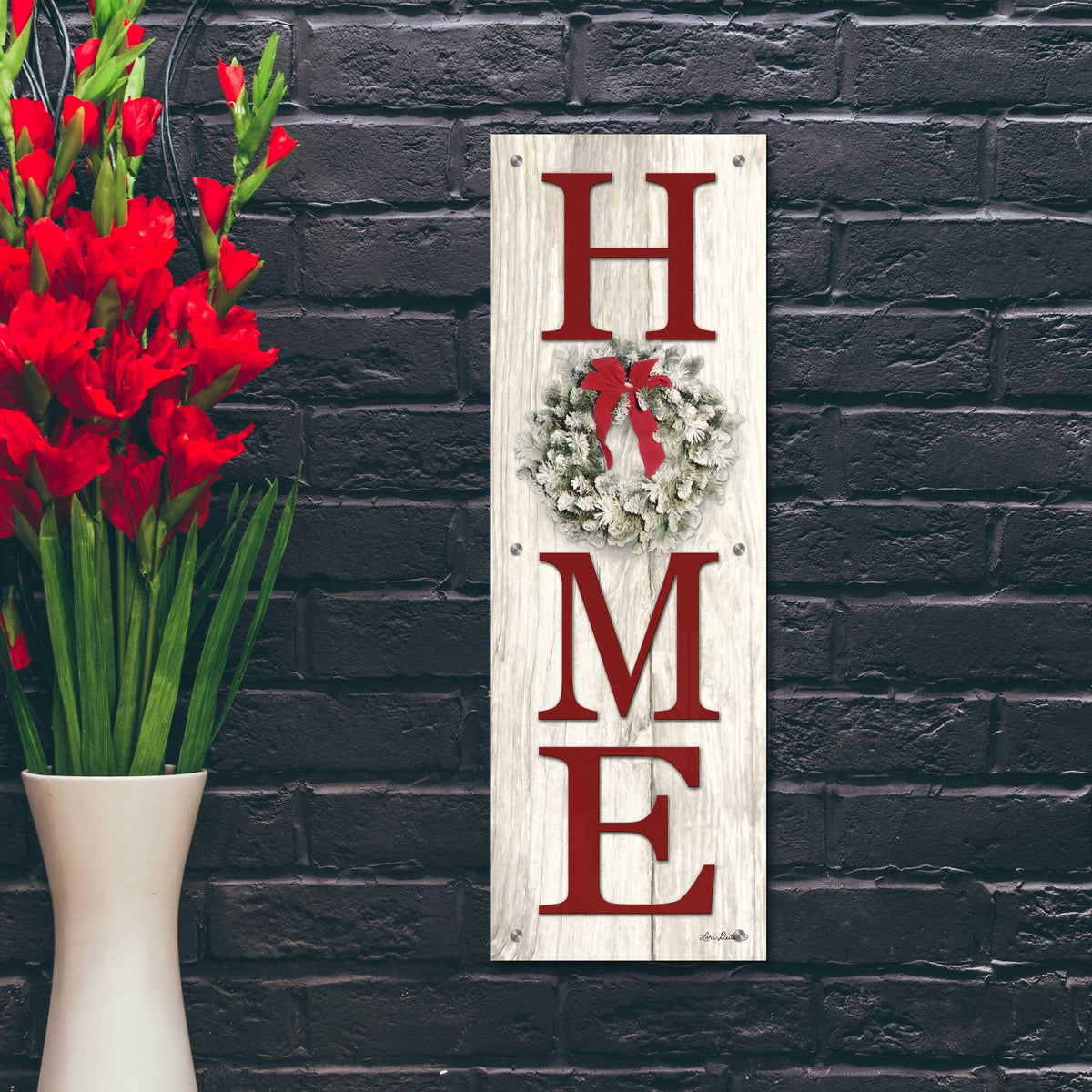 Epic Art 'Christmas Home Vertical I' by Lori Deiter Acrylic Glass Wall Art,12x36