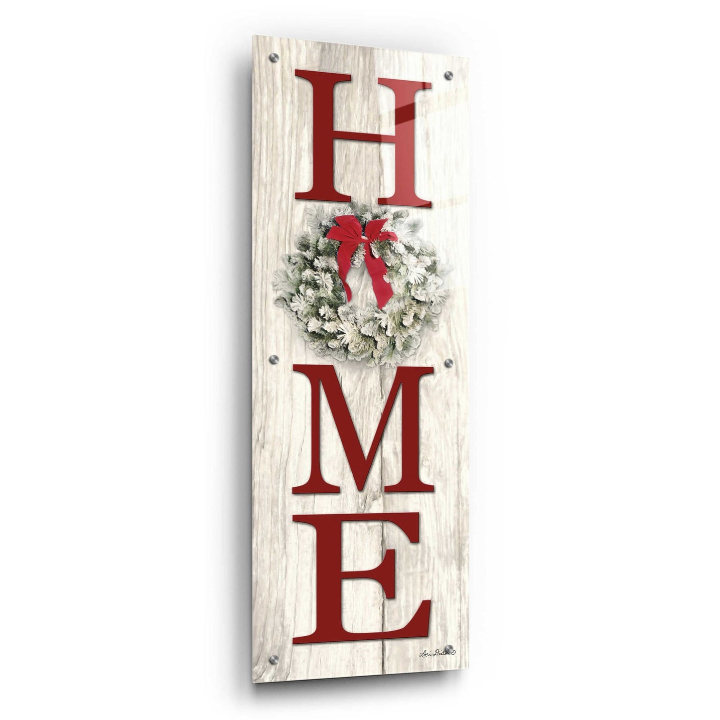Epic Art 'Christmas Home Vertical I' by Lori Deiter Acrylic Glass Wall Art,16x48