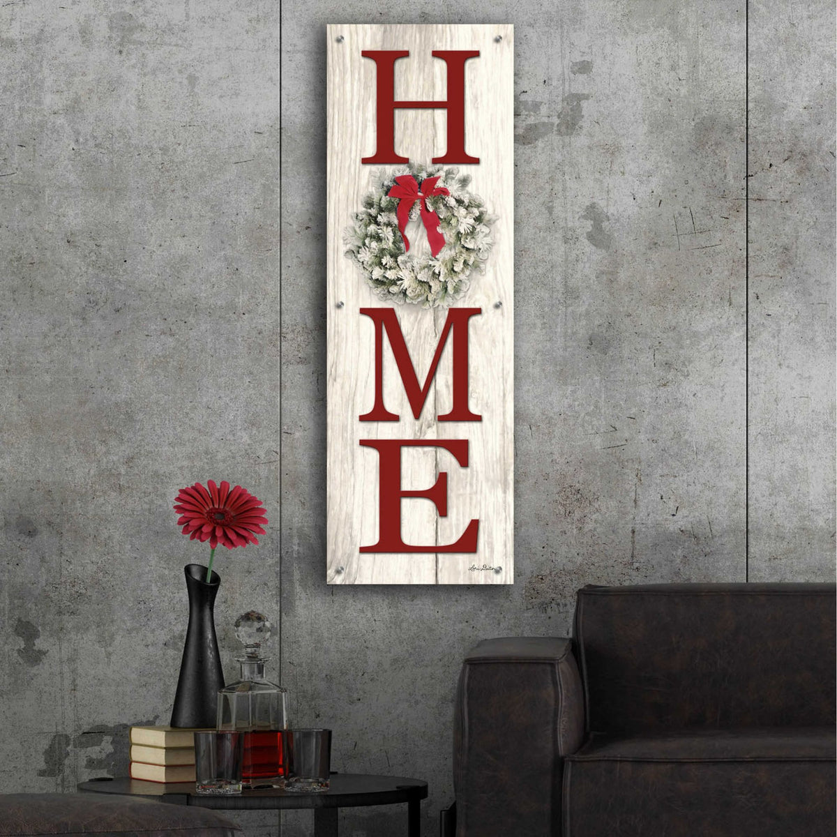 Epic Art 'Christmas Home Vertical I' by Lori Deiter Acrylic Glass Wall Art,16x48