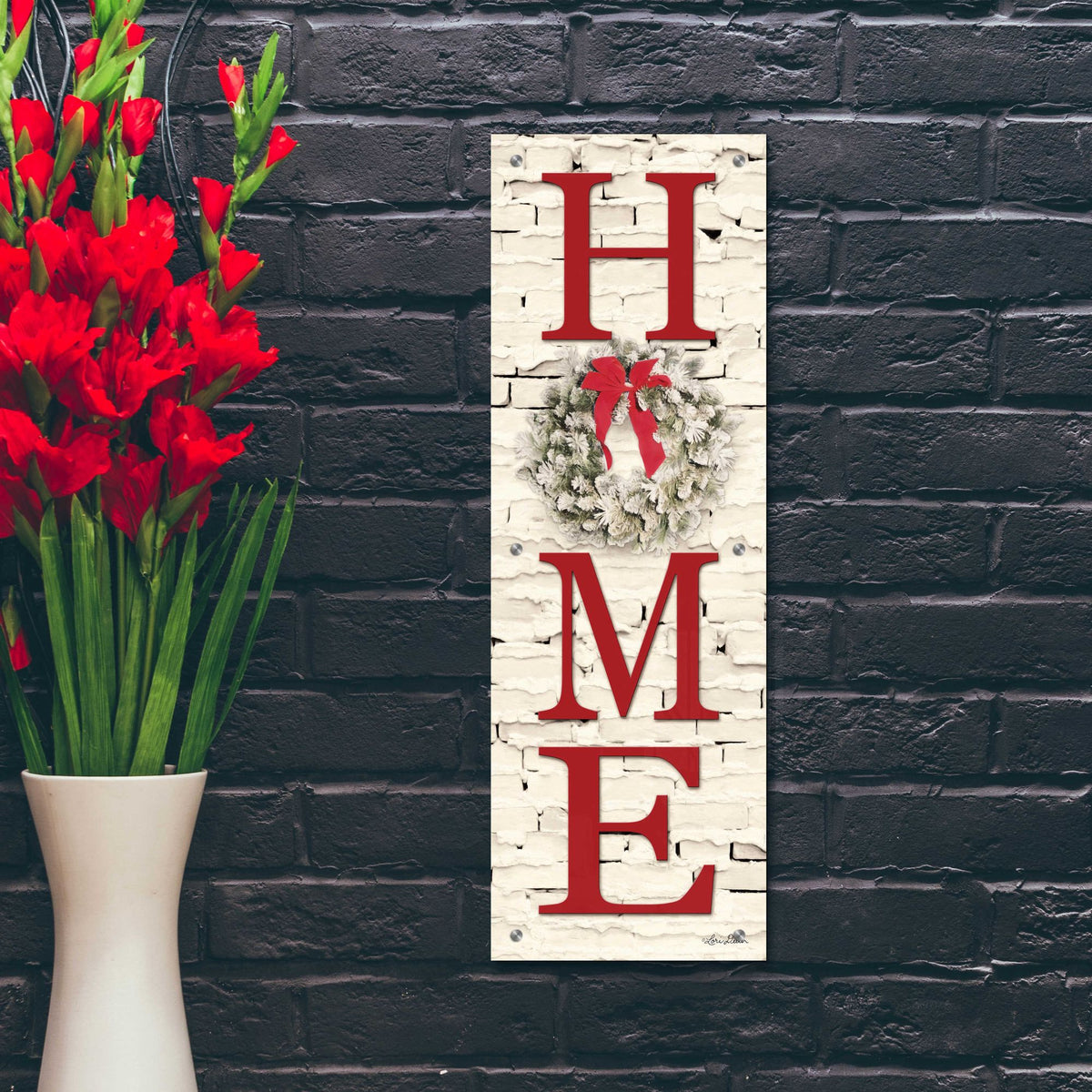 Epic Art 'Christmas Home Vertical II' by Lori Deiter Acrylic Glass Wall Art,12x36