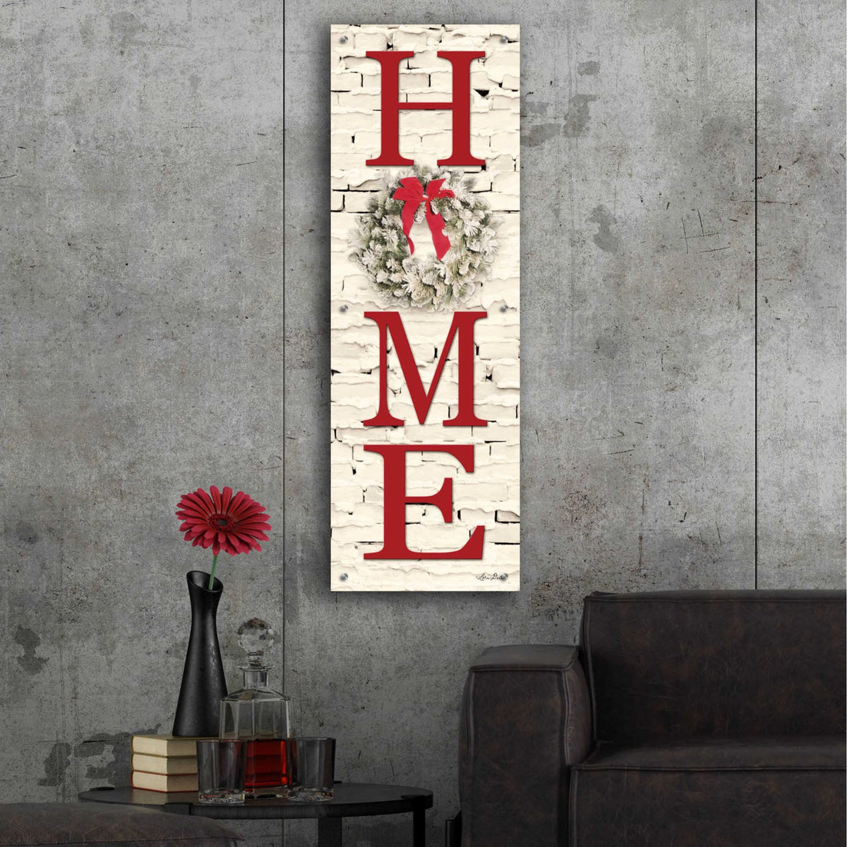 Epic Art 'Christmas Home Vertical II' by Lori Deiter Acrylic Glass Wall Art,16x48