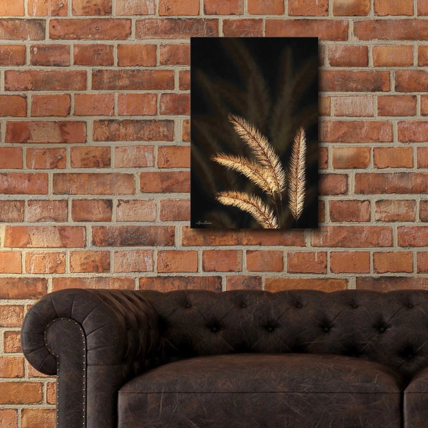 Epic Art 'Golden Grass I' by Lori Deiter Acrylic Glass Wall Art,16x24