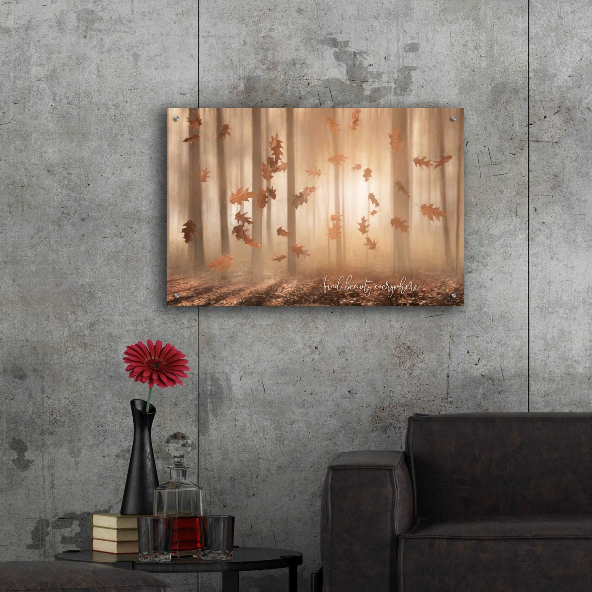 Epic Art 'Find Beauty Everywhere' by Lori Deiter Acrylic Glass Wall Art,36x24