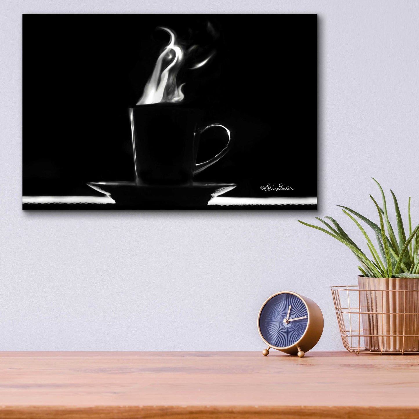 Epic Art 'Coffee Time I' by Lori Deiter Acrylic Glass Wall Art,16x12