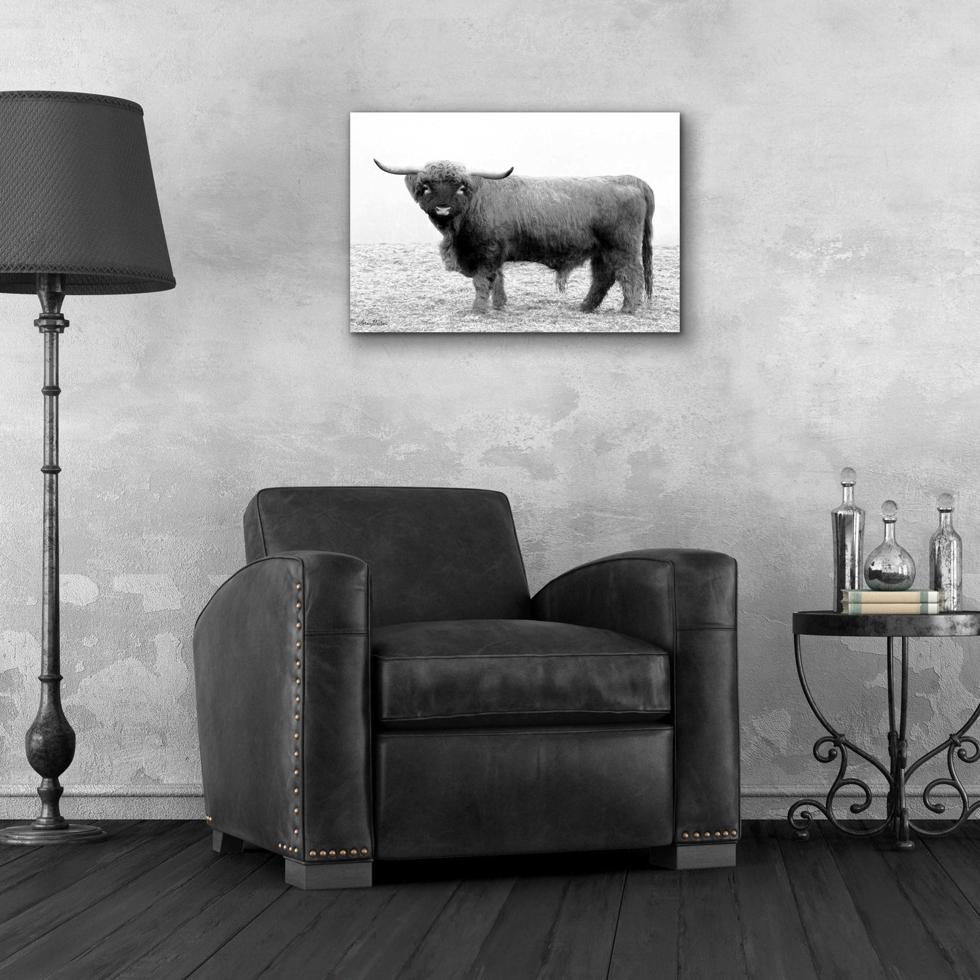 Epic Art 'Scotty the Bull' by Lori Deiter Acrylic Glass Wall Art,24x16