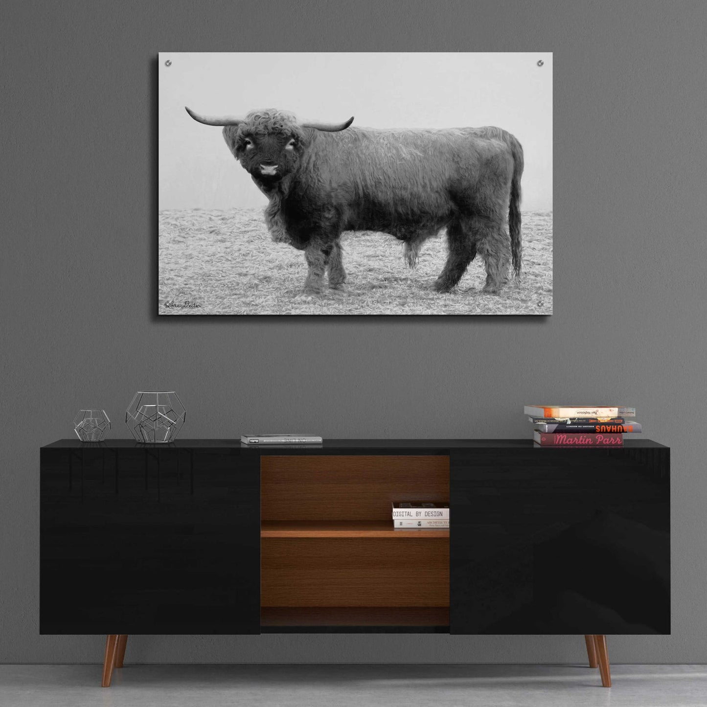 Epic Art 'Scotty the Bull' by Lori Deiter Acrylic Glass Wall Art,36x24