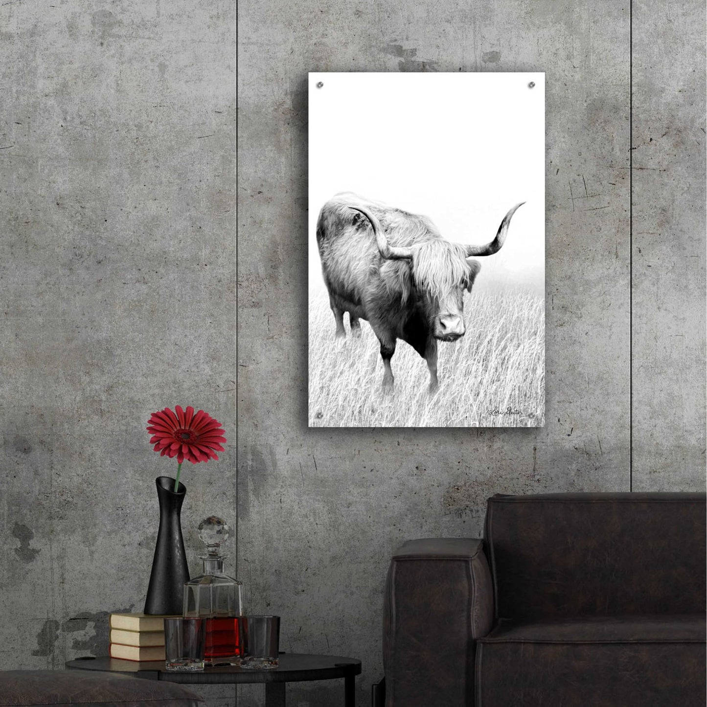 Epic Art 'Kiss My Hairy Face' by Lori Deiter Acrylic Glass Wall Art,24x36