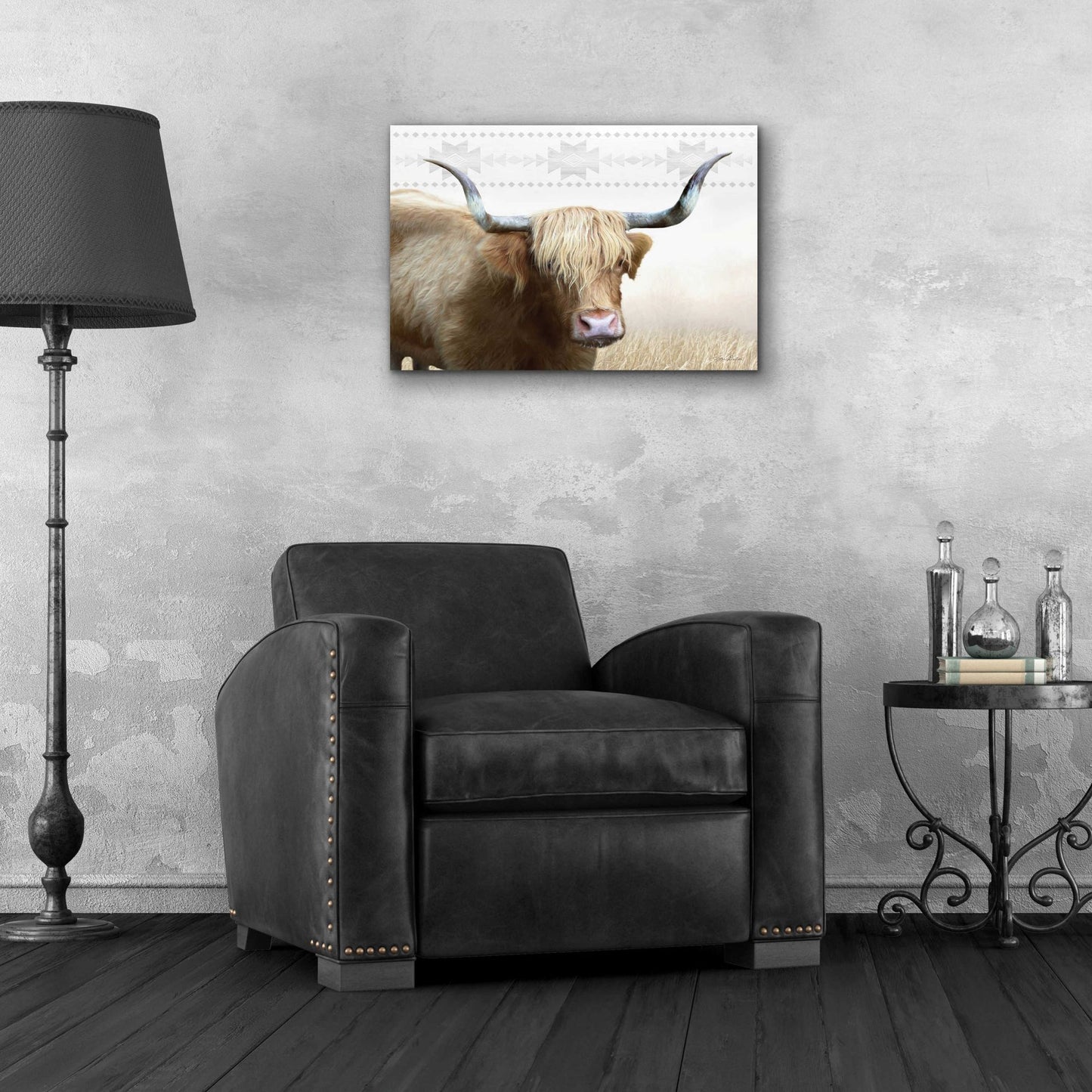 Epic Art 'Get Your Horns Up' by Lori Deiter Acrylic Glass Wall Art,24x16