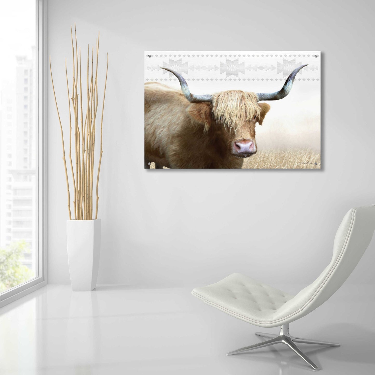 Epic Art 'Get Your Horns Up' by Lori Deiter Acrylic Glass Wall Art,36x24