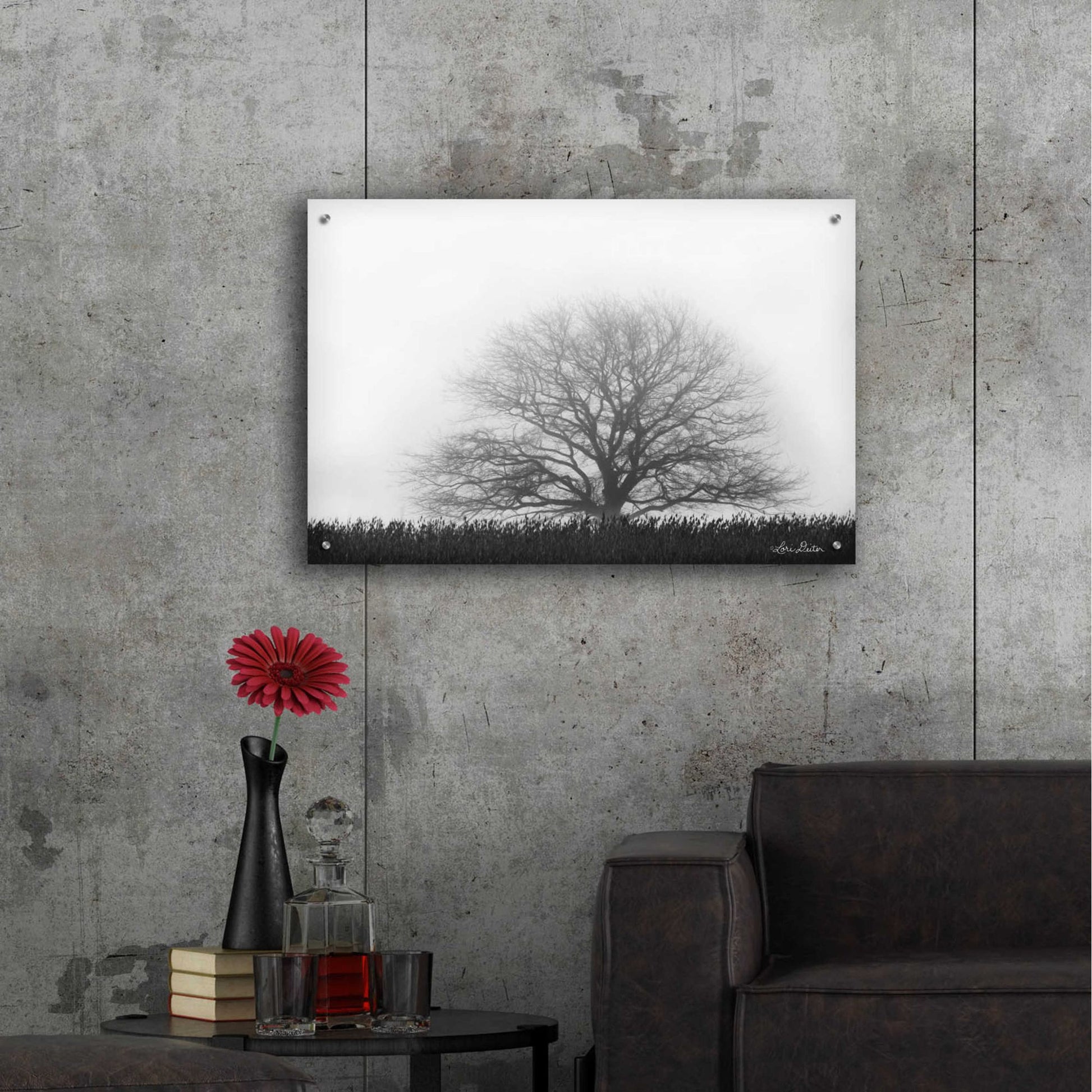 Epic Art 'Foggy Old Tree' by Lori Deiter Acrylic Glass Wall Art,36x24