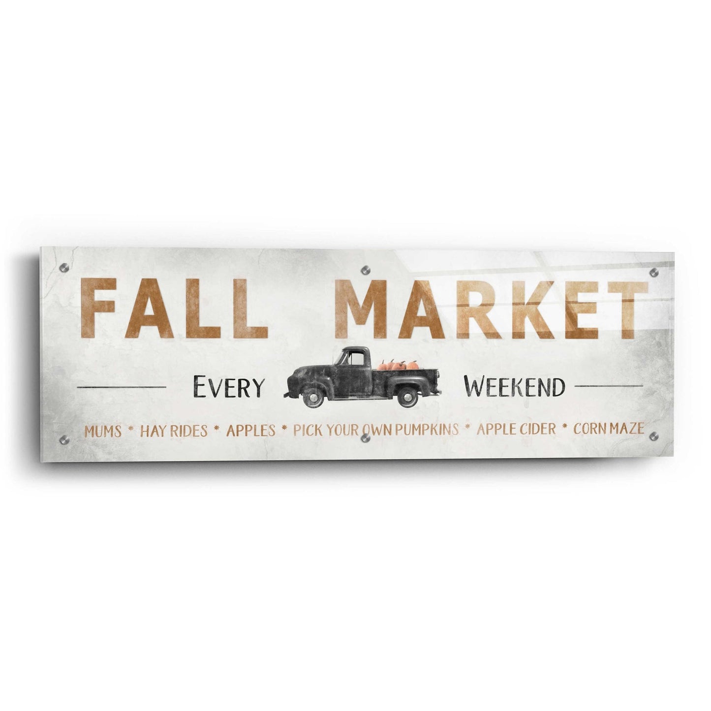 Epic Art 'Fall Market' by Lori Deiter Acrylic Glass Wall Art,36x12