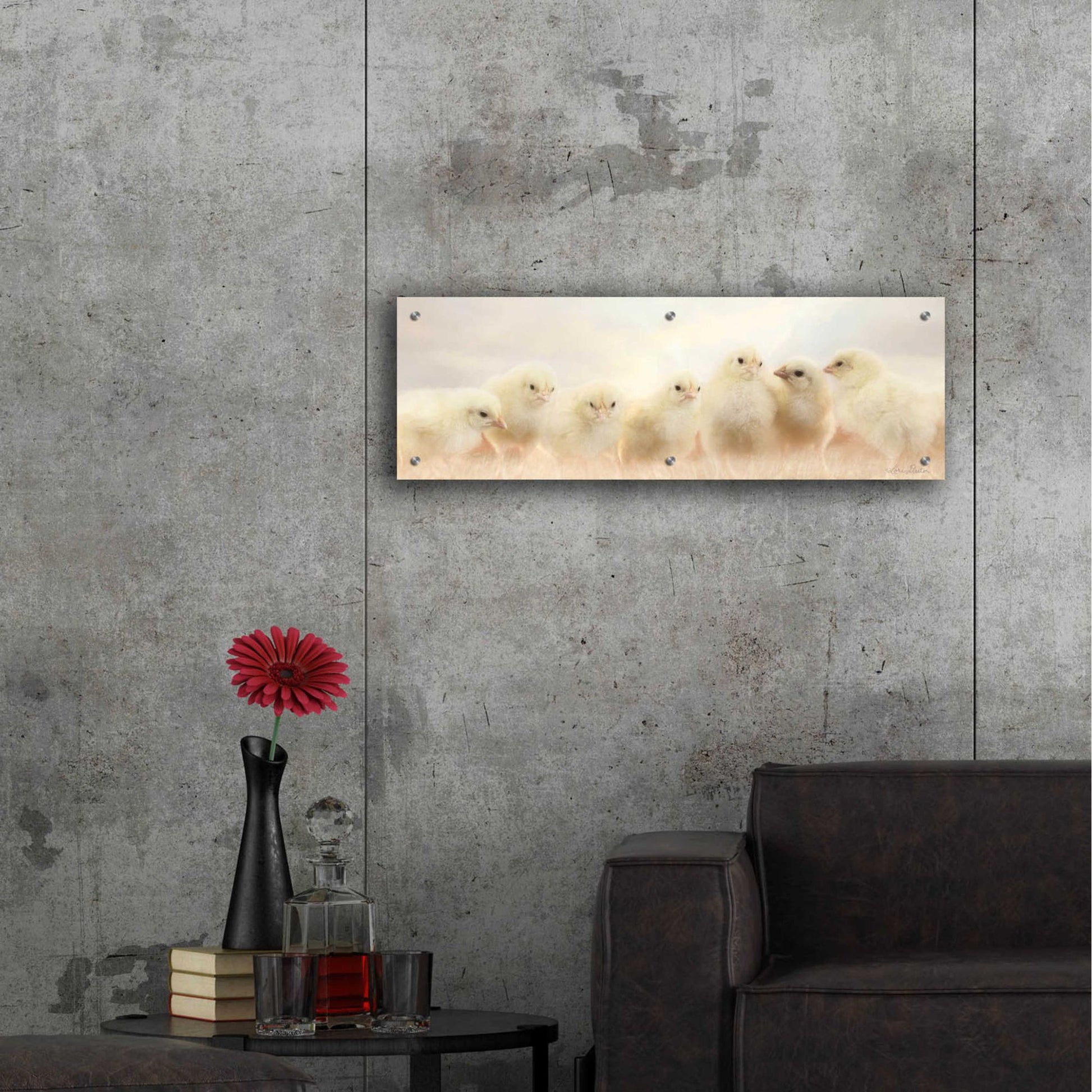 Epic Art 'Spring Line Up' by Lori Deiter Acrylic Glass Wall Art,36x12