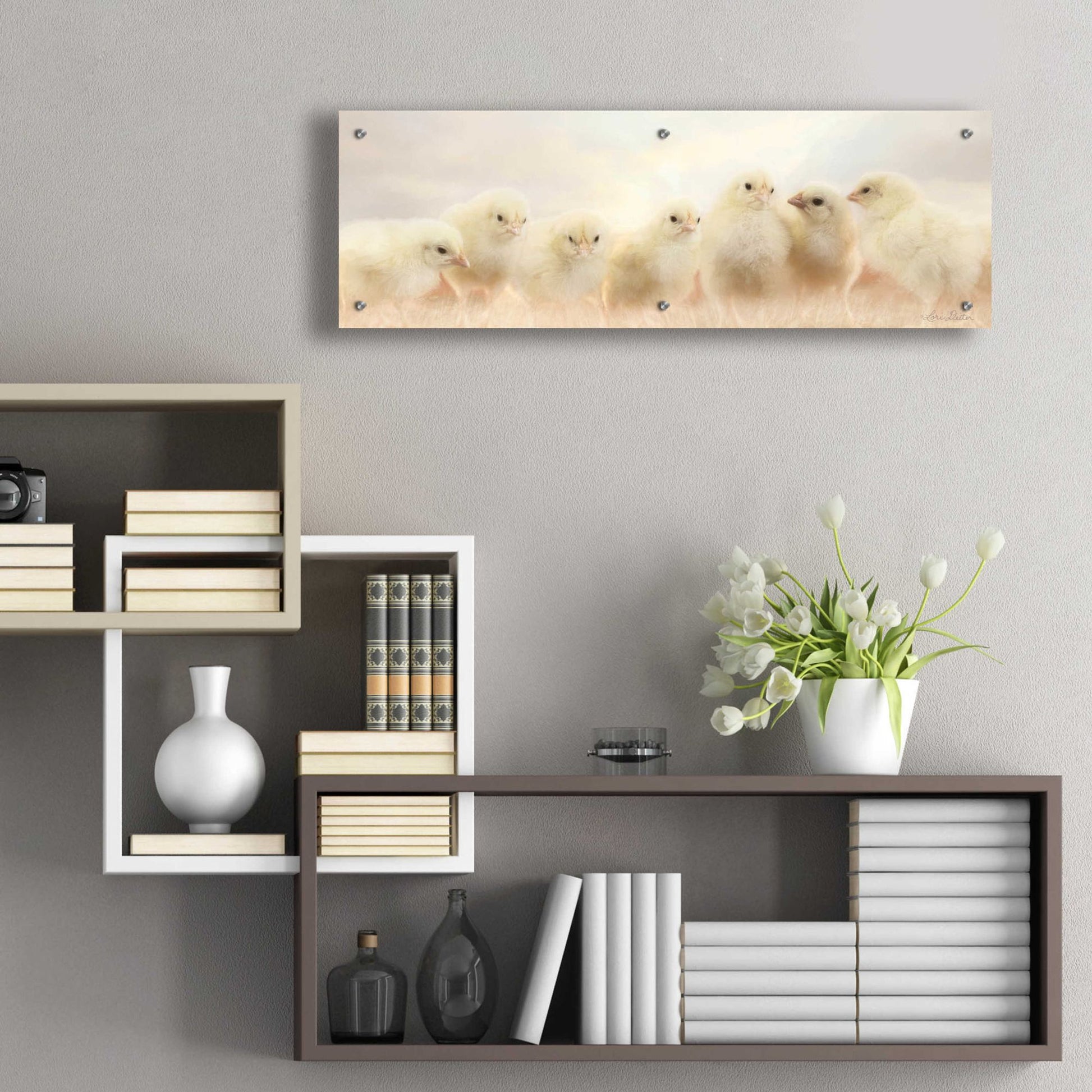 Epic Art 'Spring Line Up' by Lori Deiter Acrylic Glass Wall Art,36x12