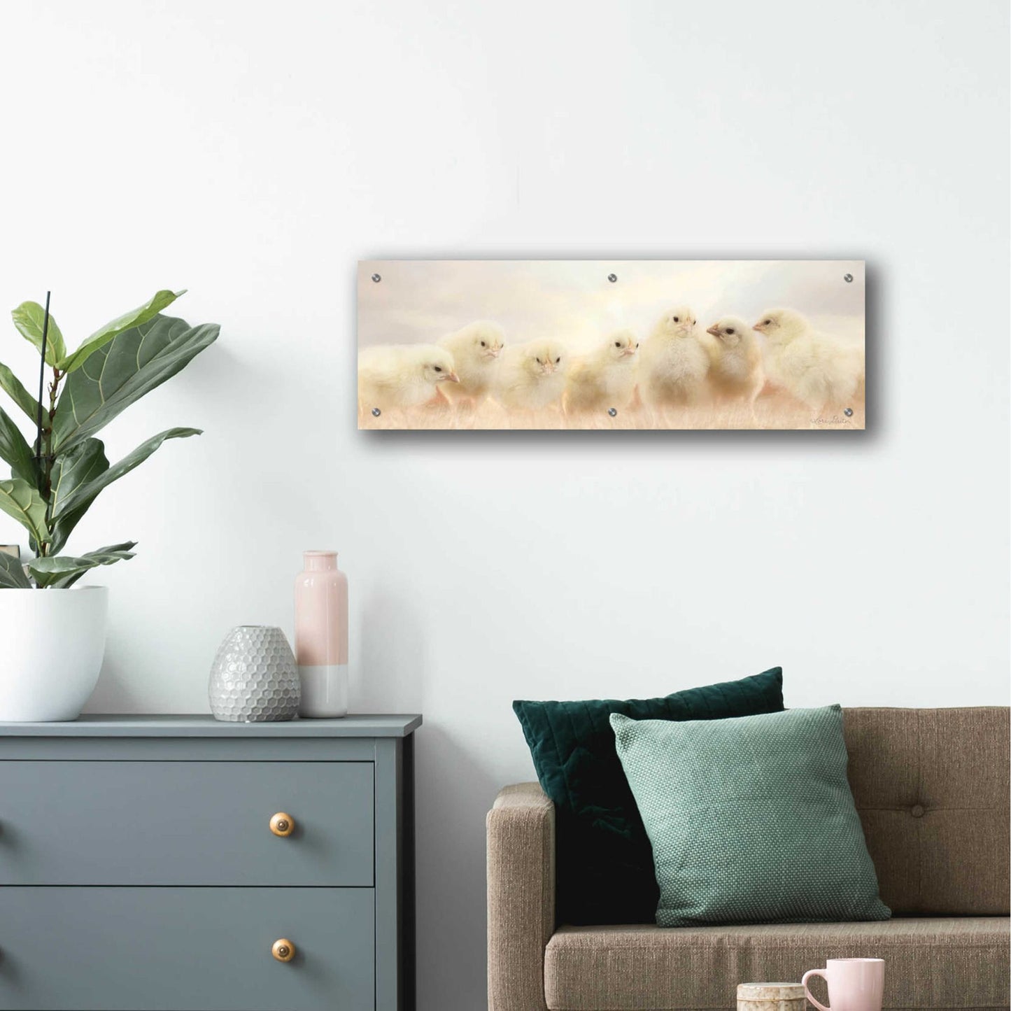 Epic Art 'Spring Line Up' by Lori Deiter Acrylic Glass Wall Art,36x12