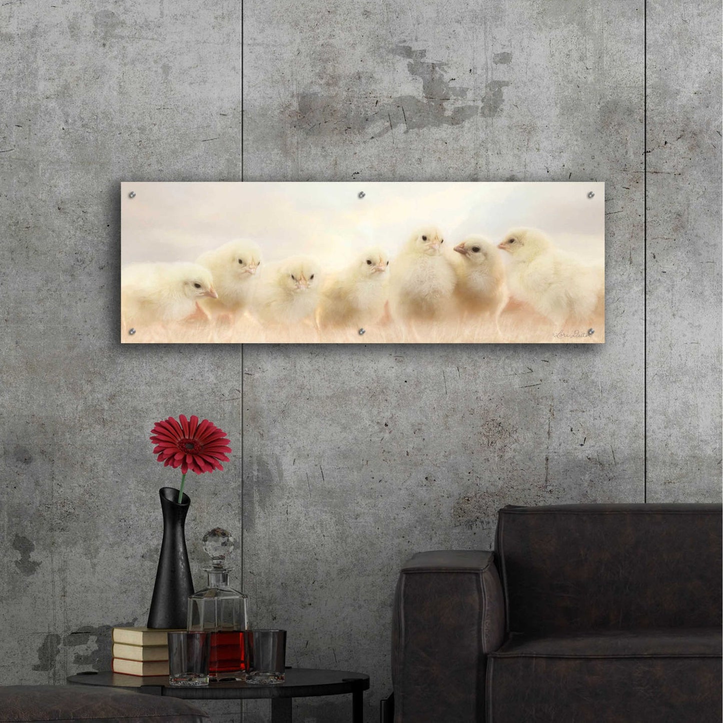 Epic Art 'Spring Line Up' by Lori Deiter Acrylic Glass Wall Art,48x16