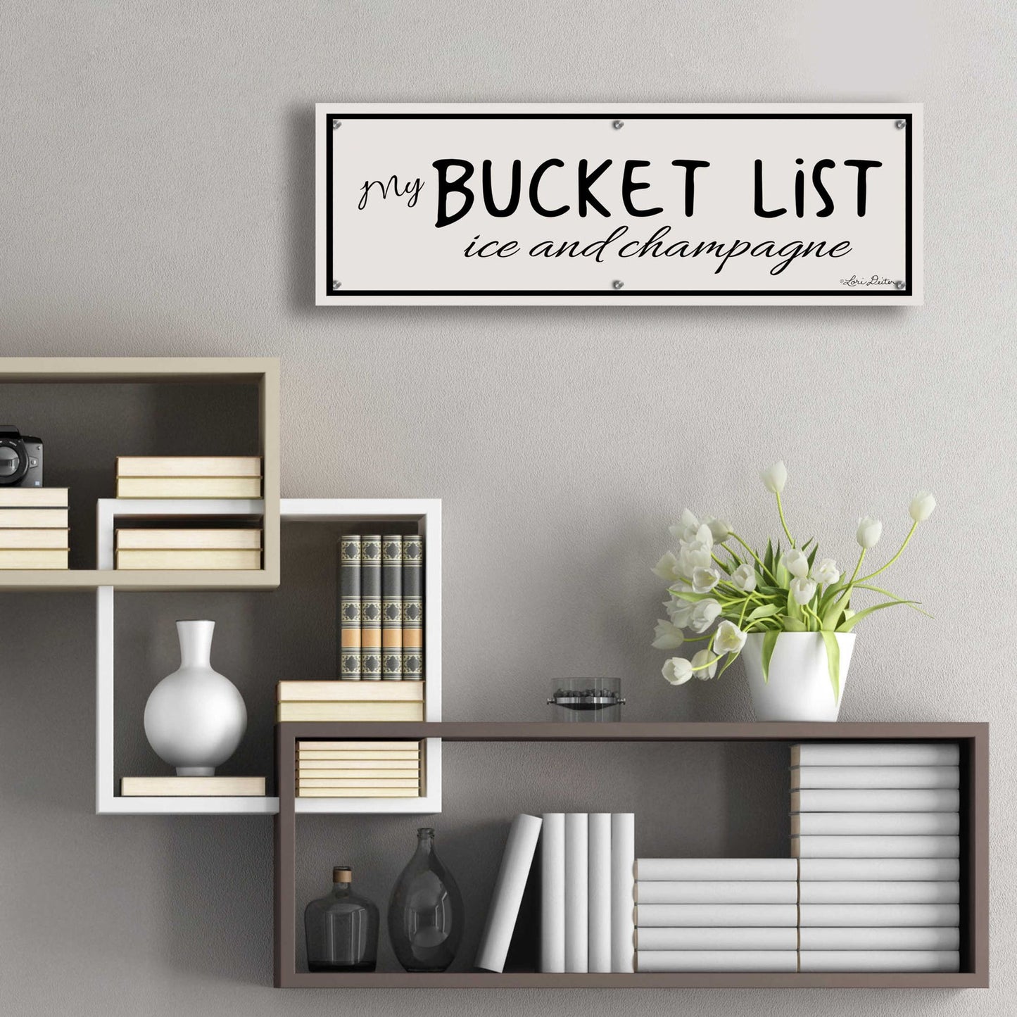 Epic Art 'My Bucket List' by Lori Deiter Acrylic Glass Wall Art,36x12