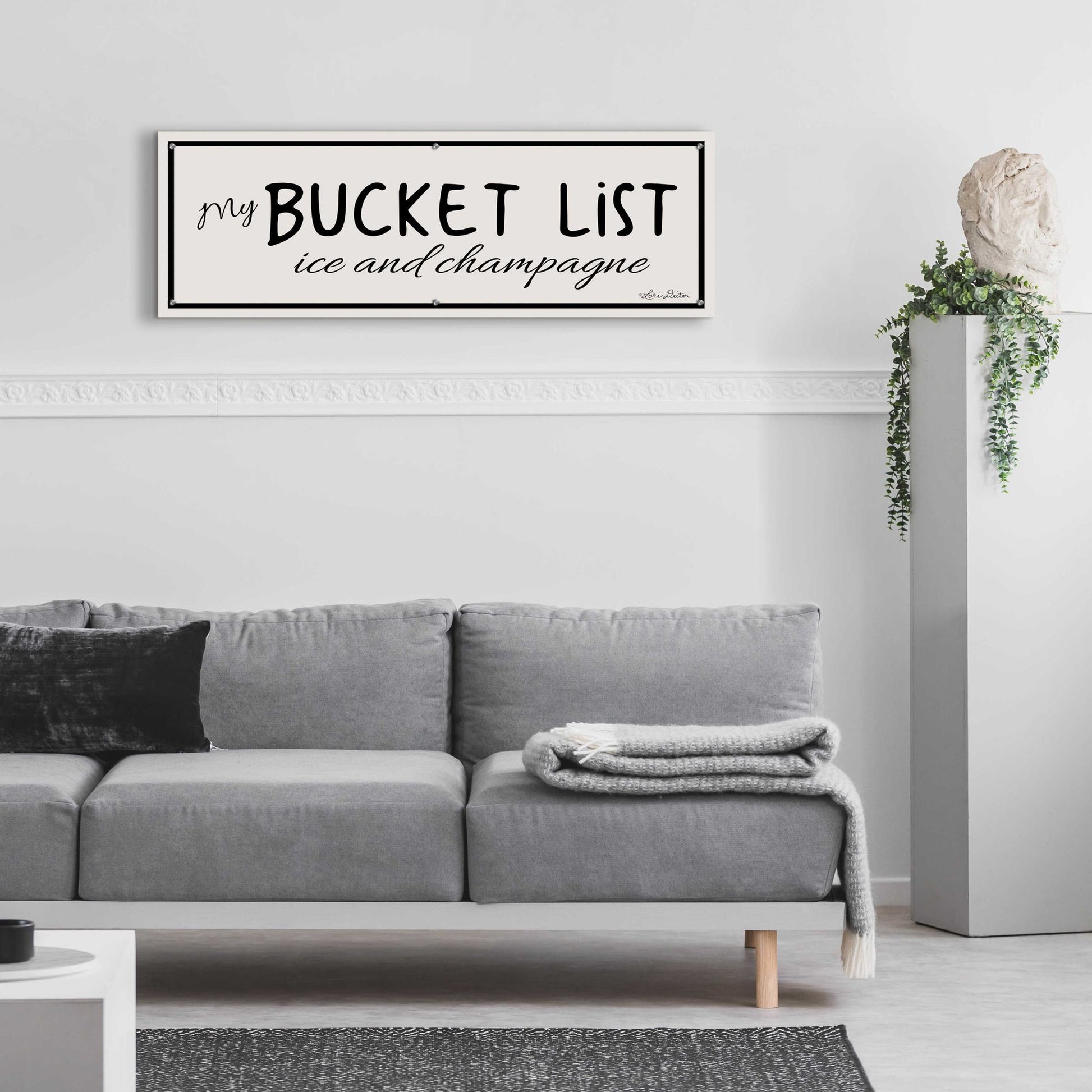 Epic Art 'My Bucket List' by Lori Deiter Acrylic Glass Wall Art,48x16