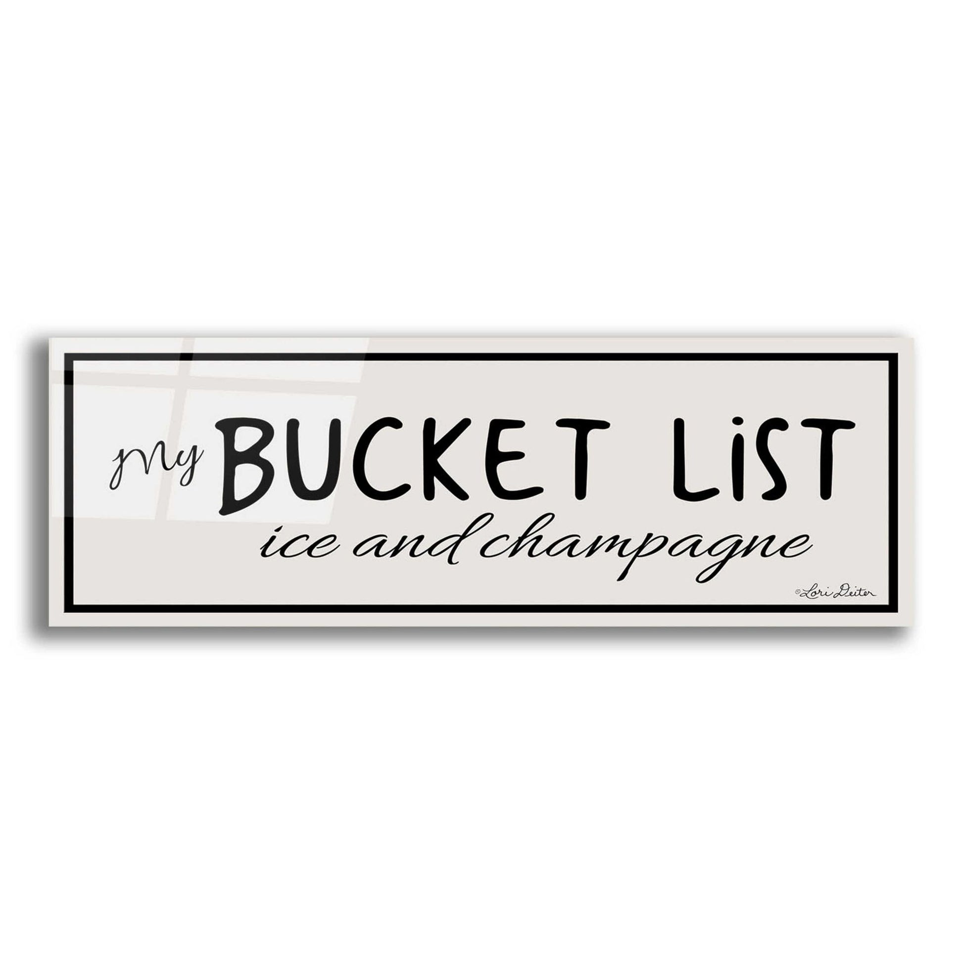 Epic Art 'My Bucket List' by Lori Deiter Acrylic Glass Wall Art,3:1