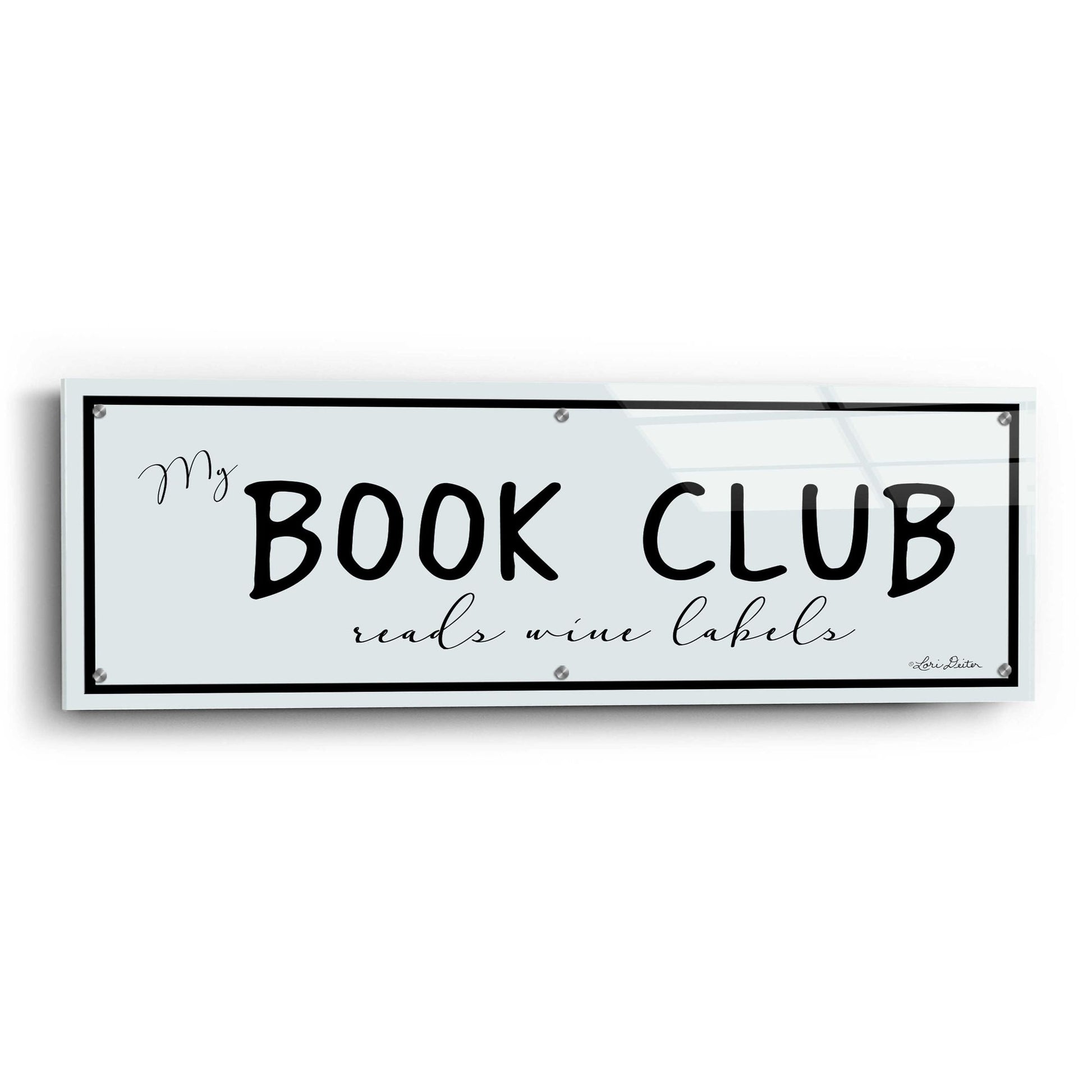 Epic Art 'My Book Club' by Lori Deiter Acrylic Glass Wall Art,36x12