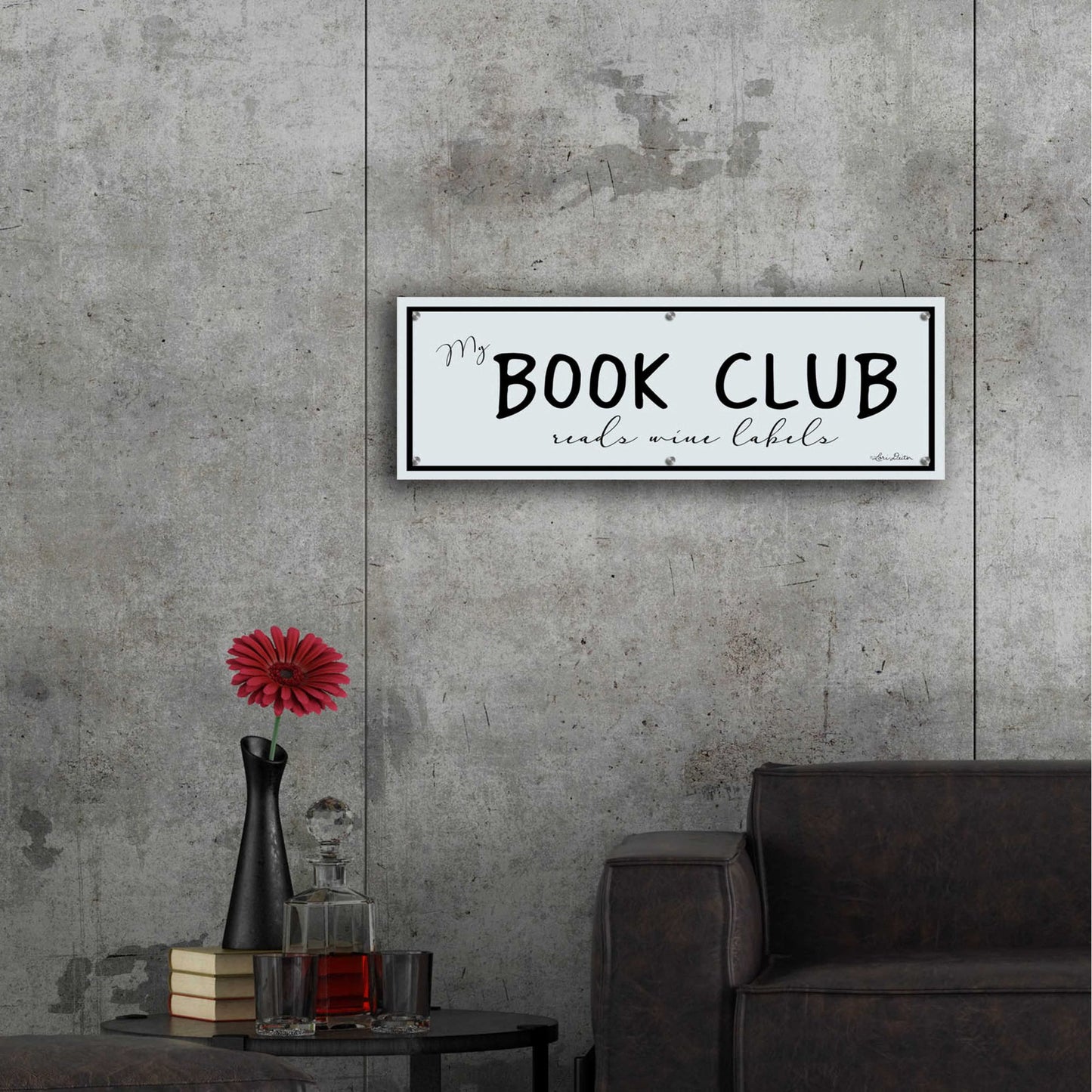 Epic Art 'My Book Club' by Lori Deiter Acrylic Glass Wall Art,36x12