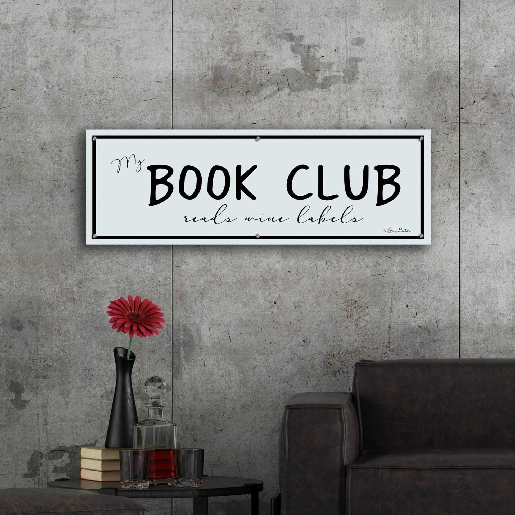 Epic Art 'My Book Club' by Lori Deiter Acrylic Glass Wall Art,48x16