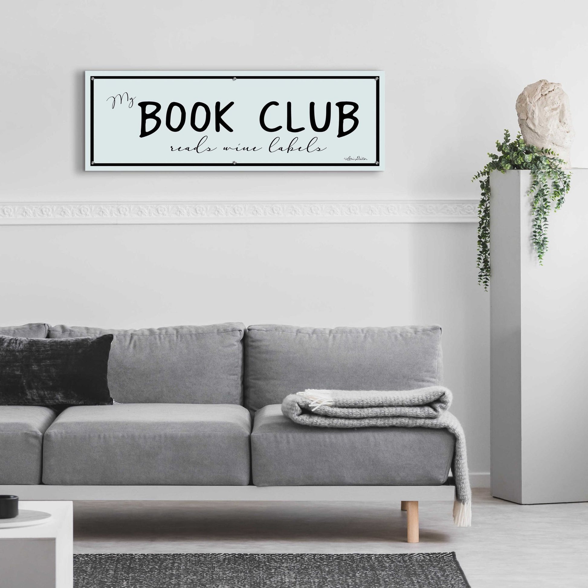 Epic Art 'My Book Club' by Lori Deiter Acrylic Glass Wall Art,48x16