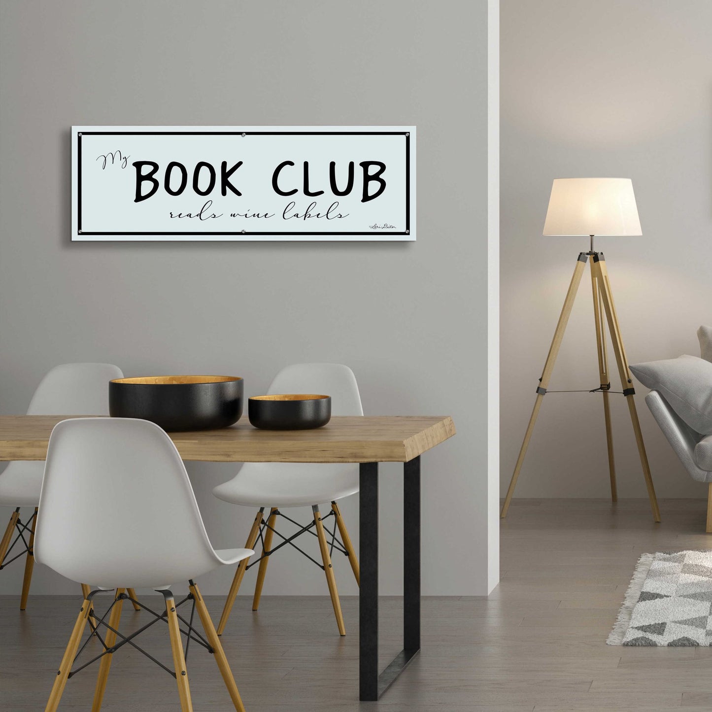 Epic Art 'My Book Club' by Lori Deiter Acrylic Glass Wall Art,48x16