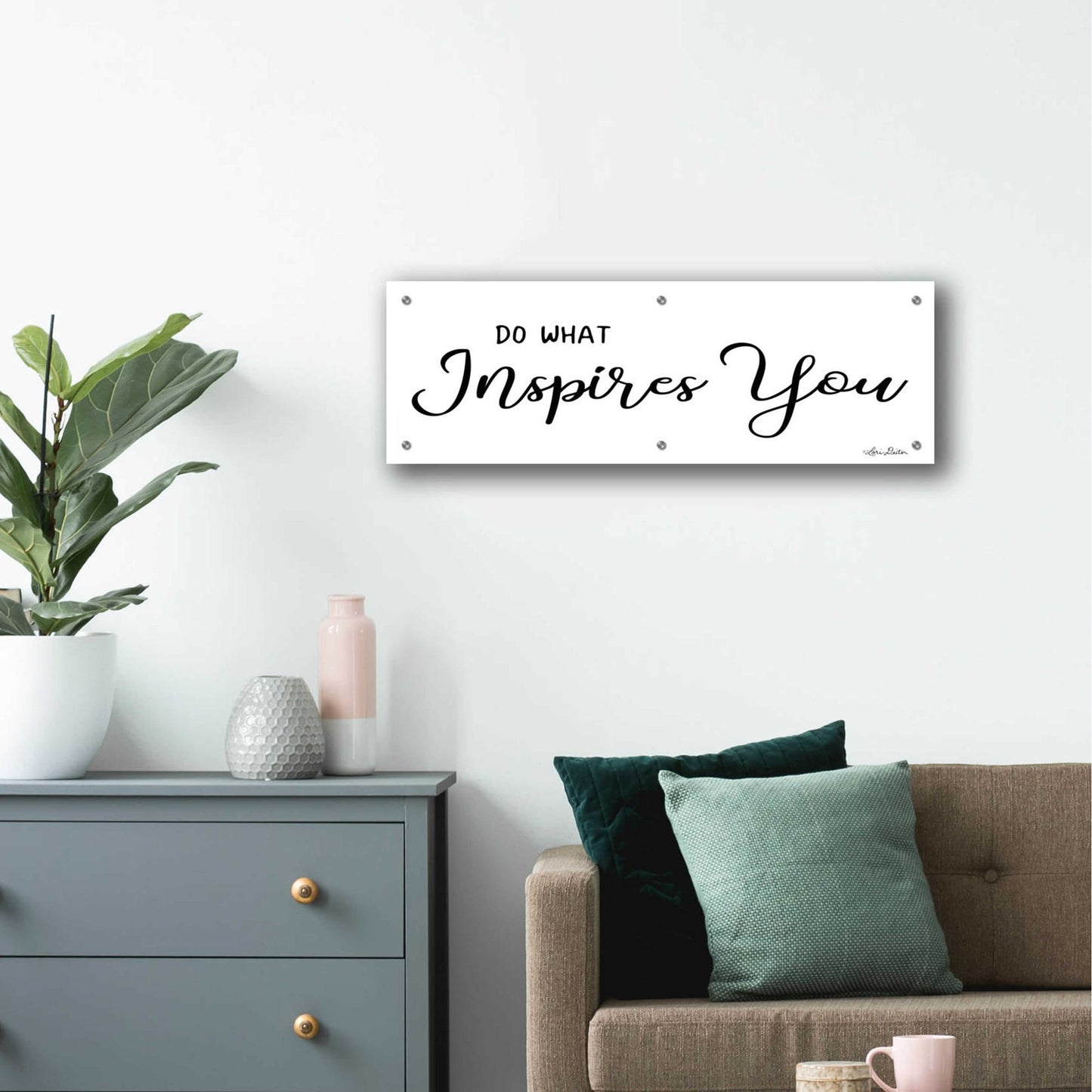 Epic Art 'Do What Inspires You' by Lori Deiter Acrylic Glass Wall Art,36x12