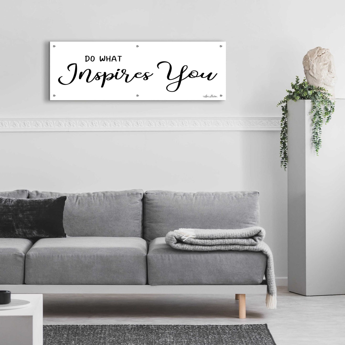 Epic Art 'Do What Inspires You' by Lori Deiter Acrylic Glass Wall Art,48x16