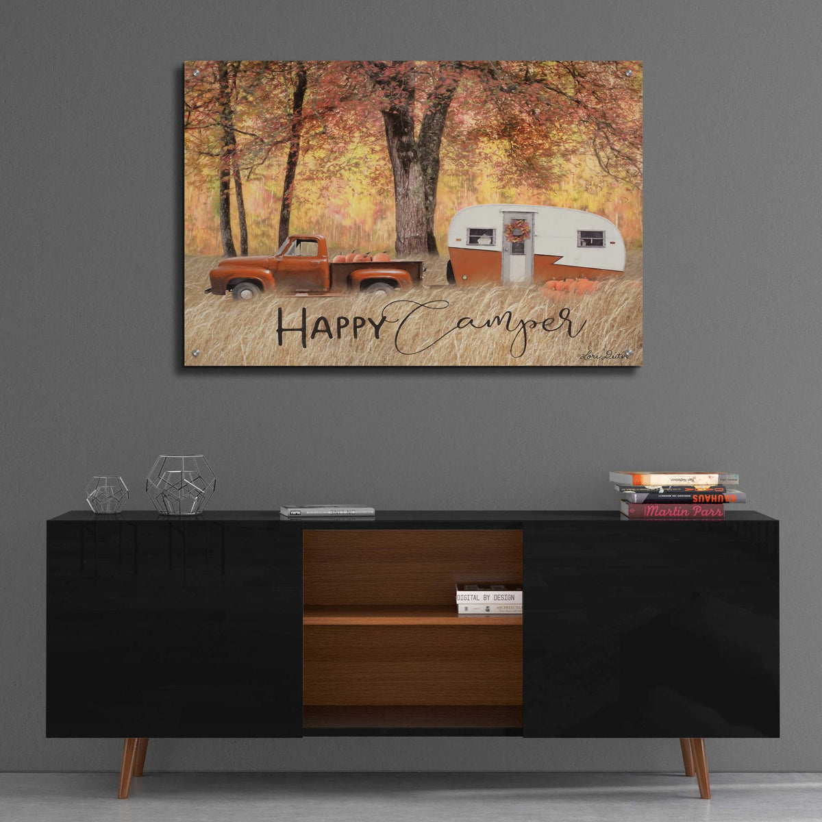 Epic Art 'Fall Camping' by Lori Deiter Acrylic Glass Wall Art,36x24