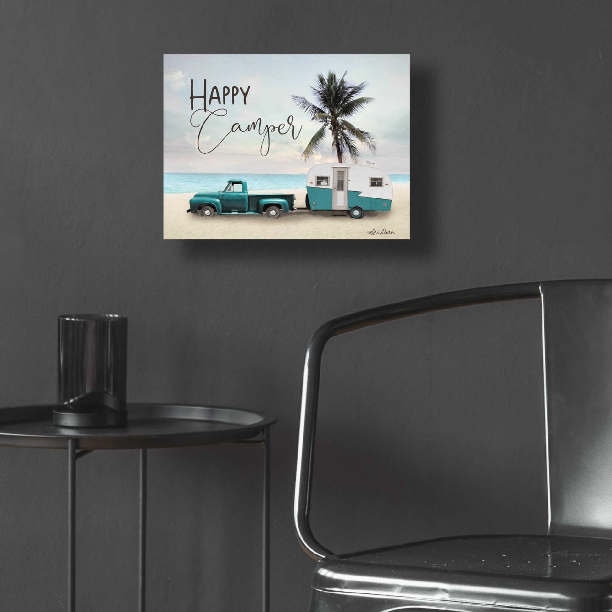 Epic Art 'Happy Camper' by Lori Deiter Acrylic Glass Wall Art,16x12