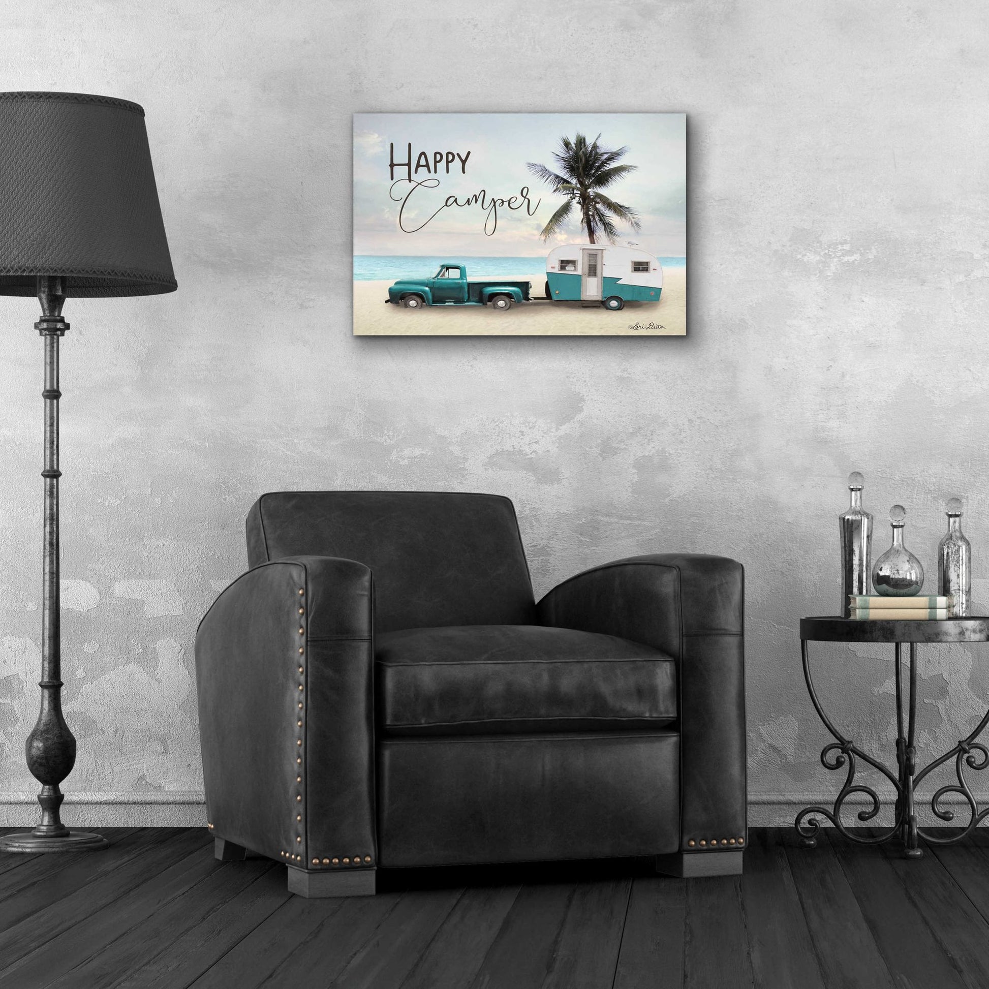 Epic Art 'Happy Camper' by Lori Deiter Acrylic Glass Wall Art,24x16