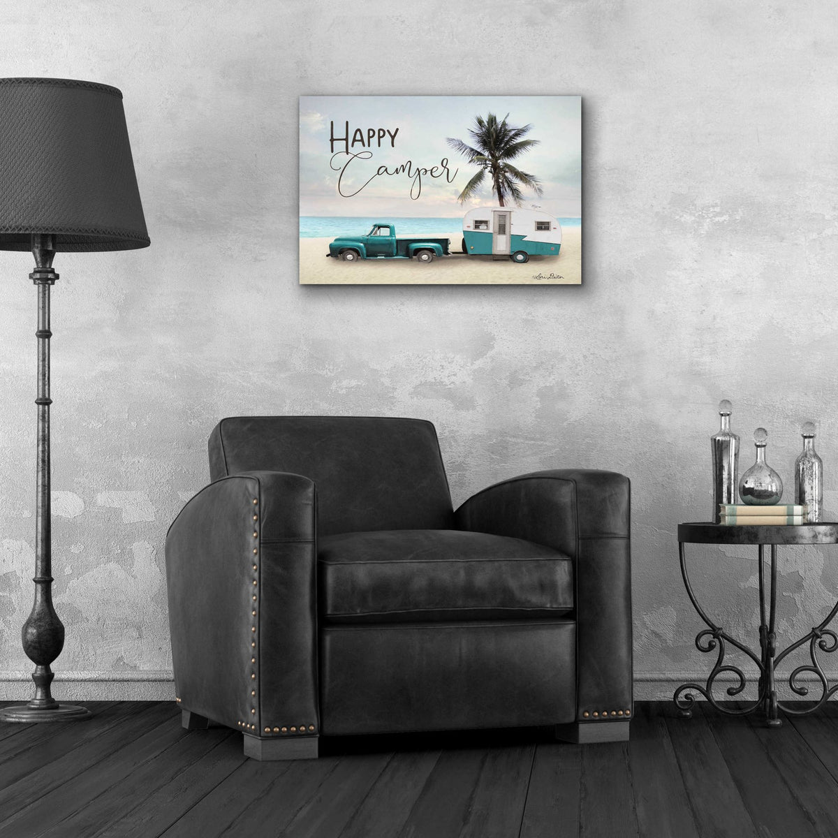 Epic Art 'Happy Camper' by Lori Deiter Acrylic Glass Wall Art,24x16