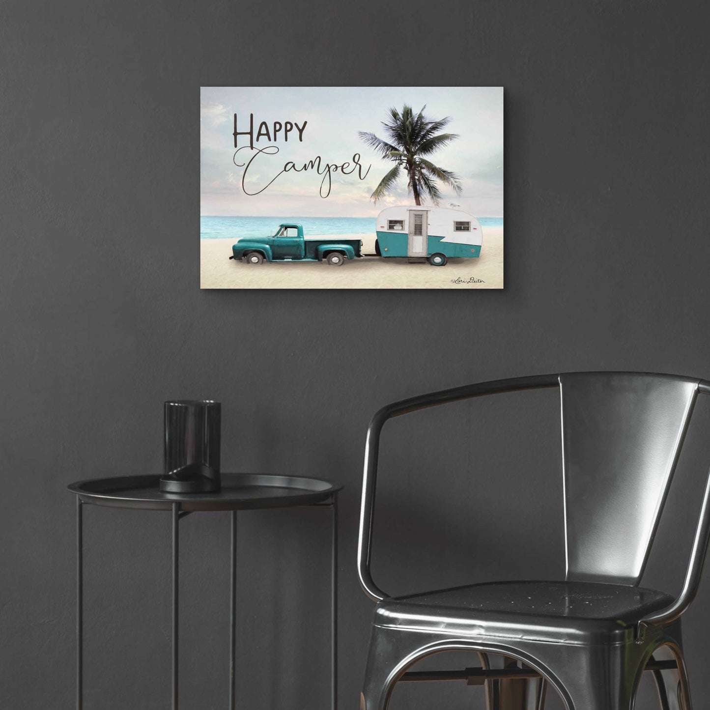 Epic Art 'Happy Camper' by Lori Deiter Acrylic Glass Wall Art,24x16