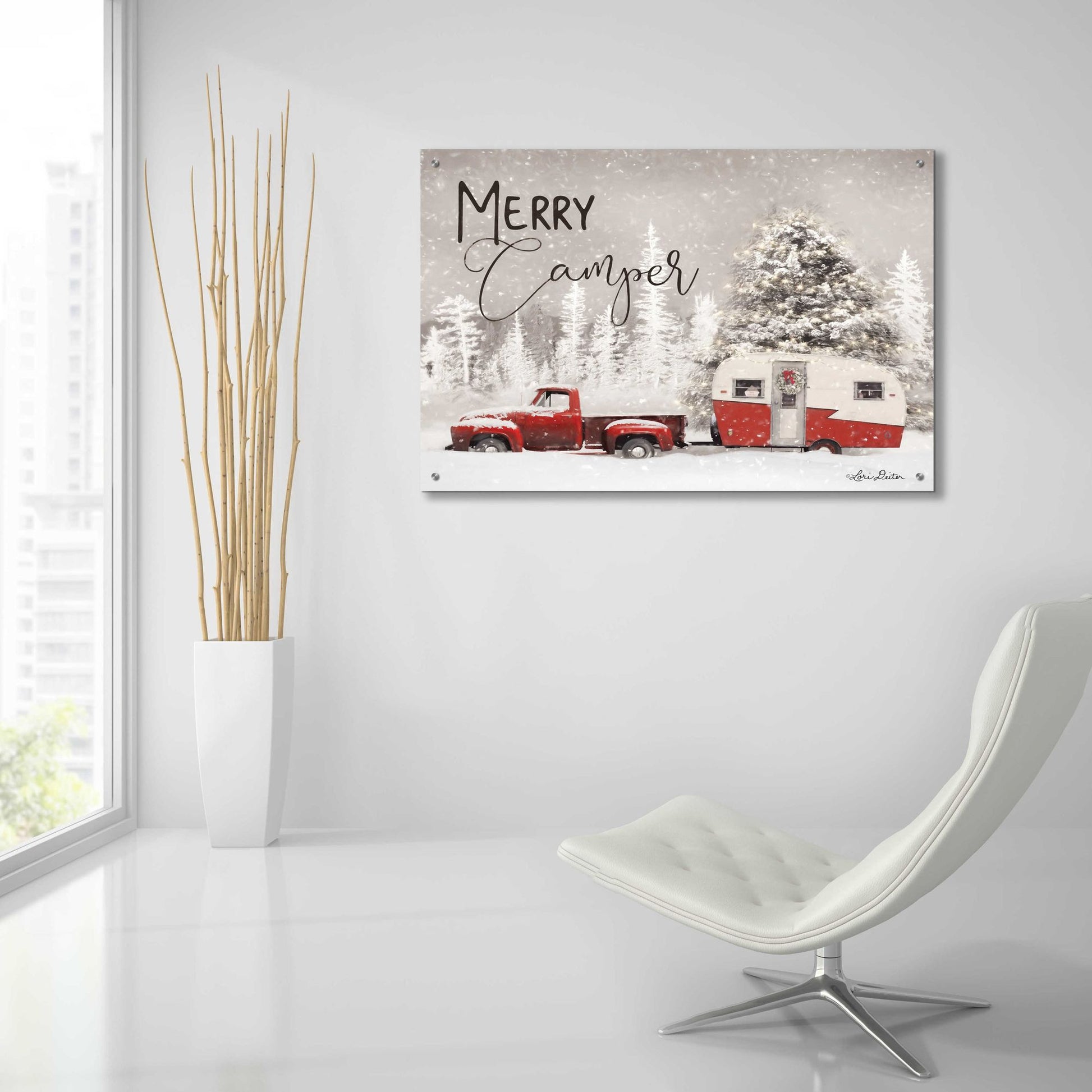 Epic Art 'Merry Camper' by Lori Deiter Acrylic Glass Wall Art,36x24