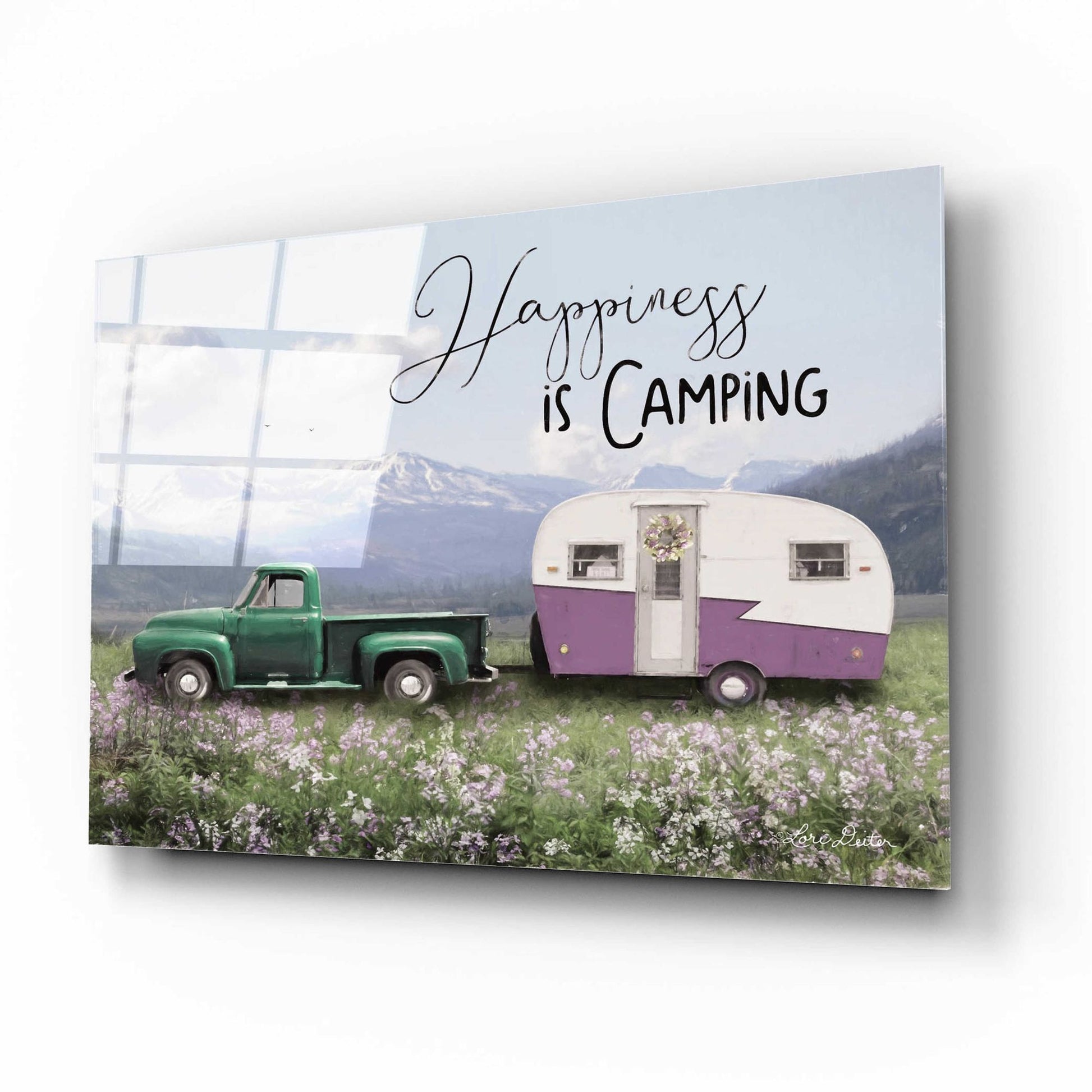 Epic Art 'Spring Camping I' by Lori Deiter Acrylic Glass Wall Art,16x12