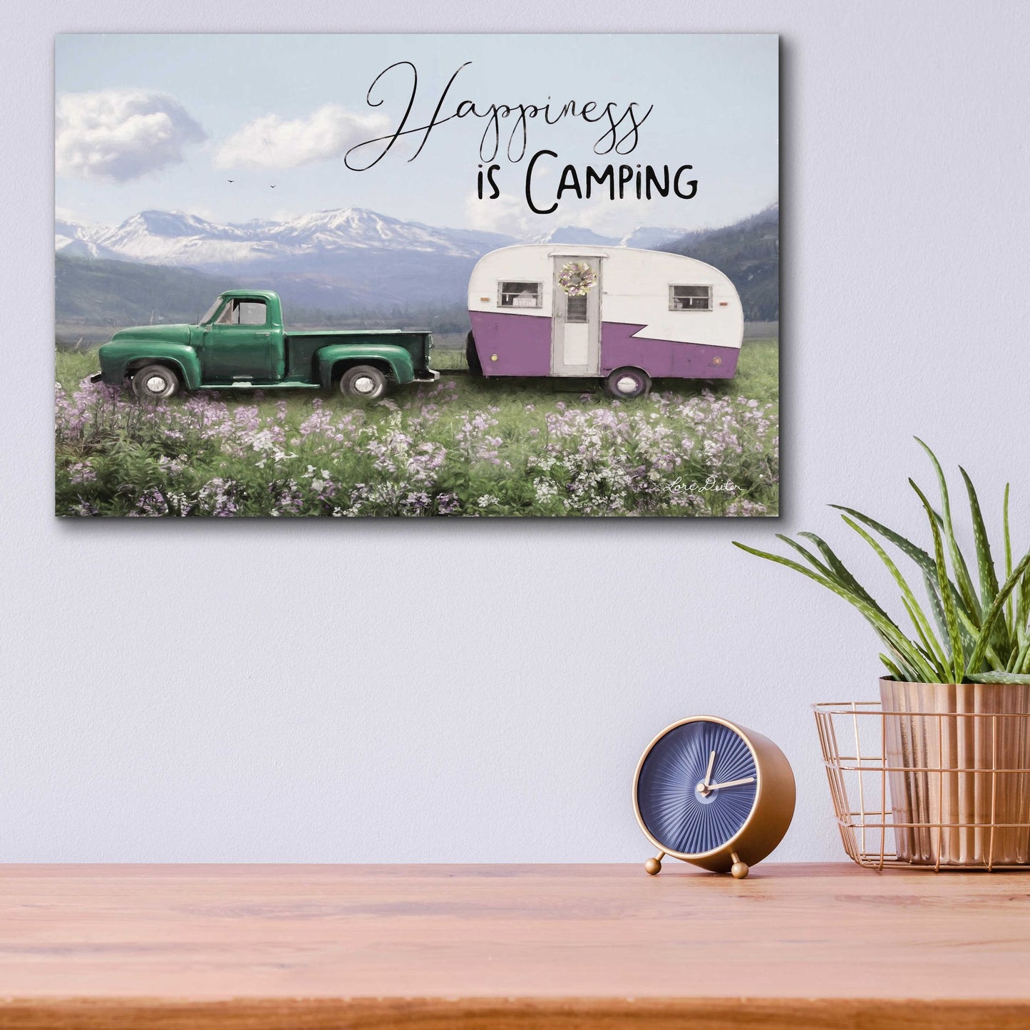 Epic Art 'Spring Camping I' by Lori Deiter Acrylic Glass Wall Art,16x12