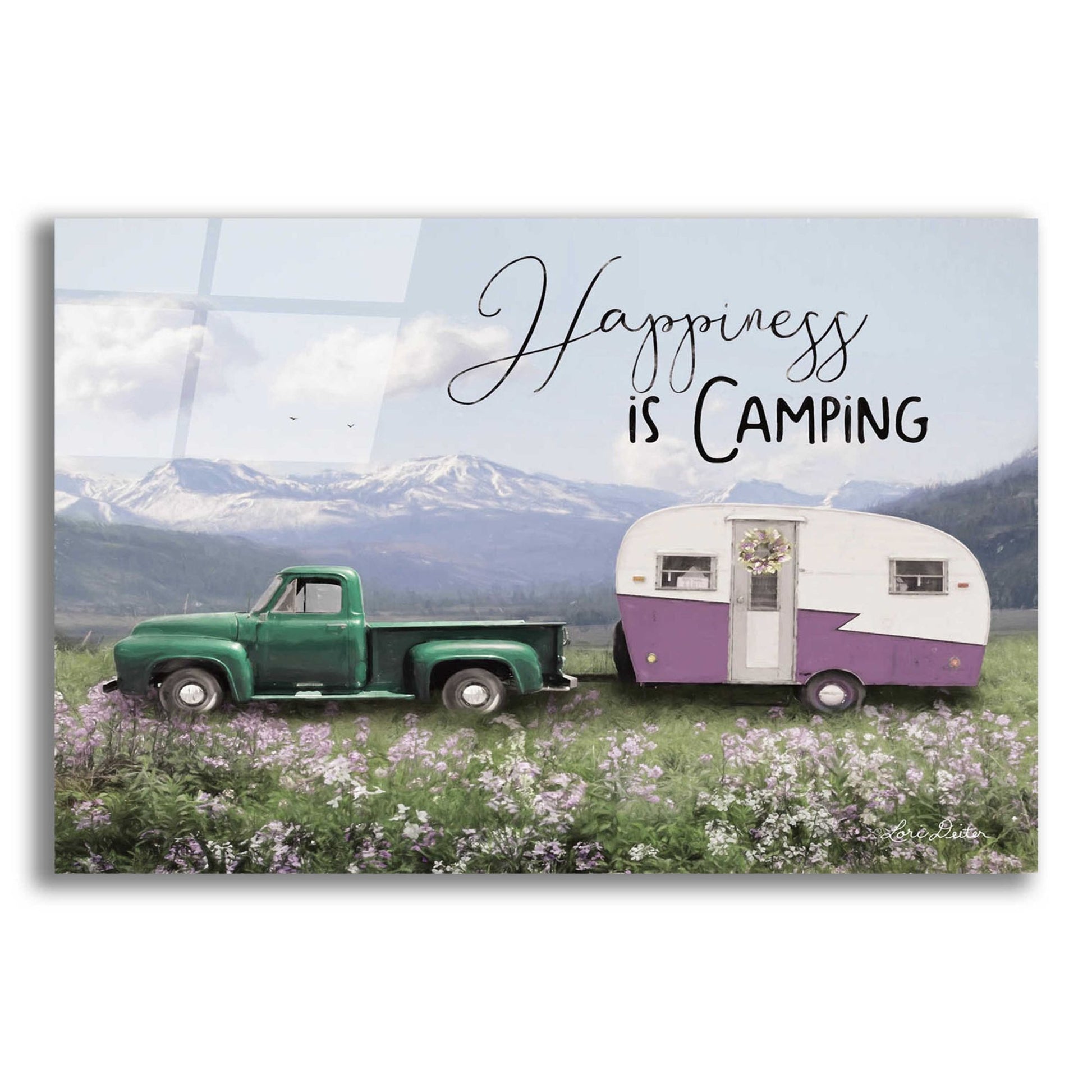 Epic Art 'Spring Camping I' by Lori Deiter Acrylic Glass Wall Art,24x16