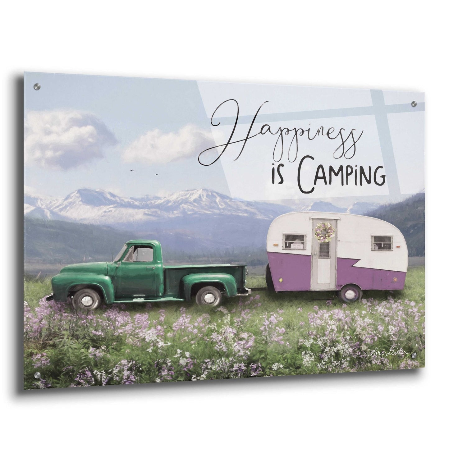 Epic Art 'Spring Camping I' by Lori Deiter Acrylic Glass Wall Art,36x24