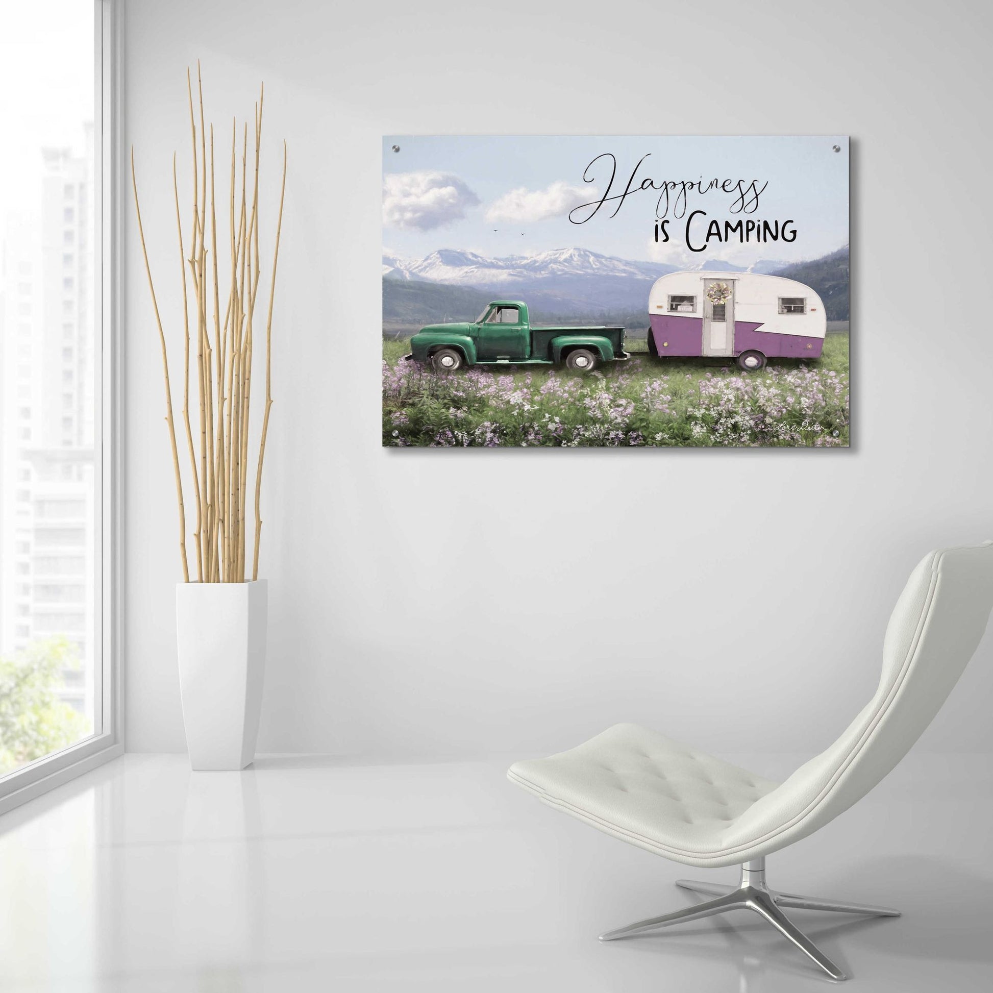 Epic Art 'Spring Camping I' by Lori Deiter Acrylic Glass Wall Art,36x24