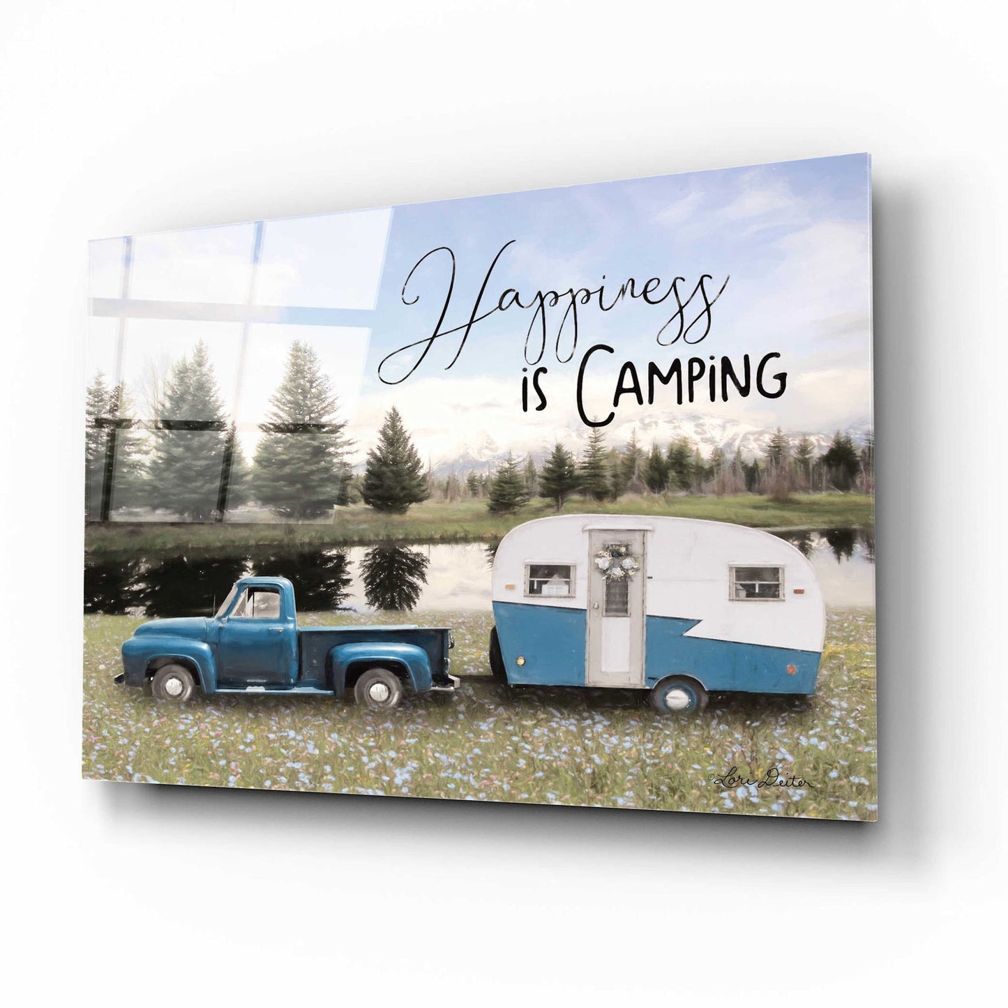 Epic Art 'Spring Camping II' by Lori Deiter Acrylic Glass Wall Art,16x12